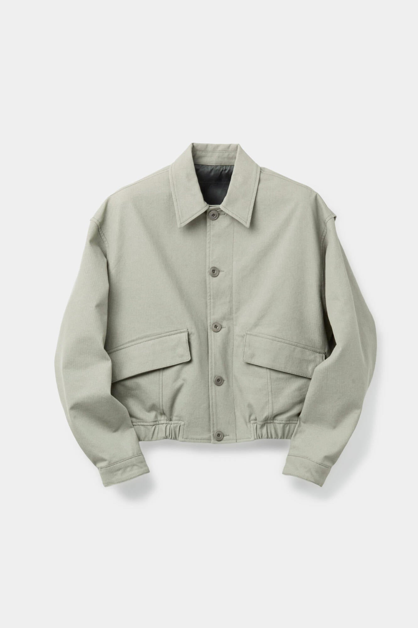 Coor - Stripe Cotton Button Blouson (Pale Green) product image 1 | TRAB K-Fashion Australia