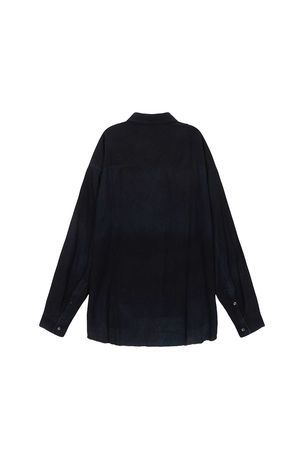 Matin Kim - Denim Cut Out Dying Shirt (Navy) product image 2 | TRAB K-Fashion Australia