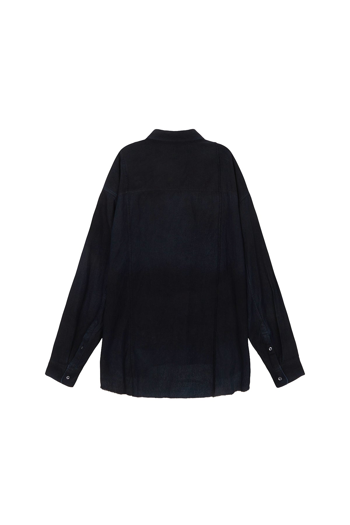 Matin Kim - Denim Cut Out Dying Shirt (Navy) product image 2 | TRAB K-Fashion Australia