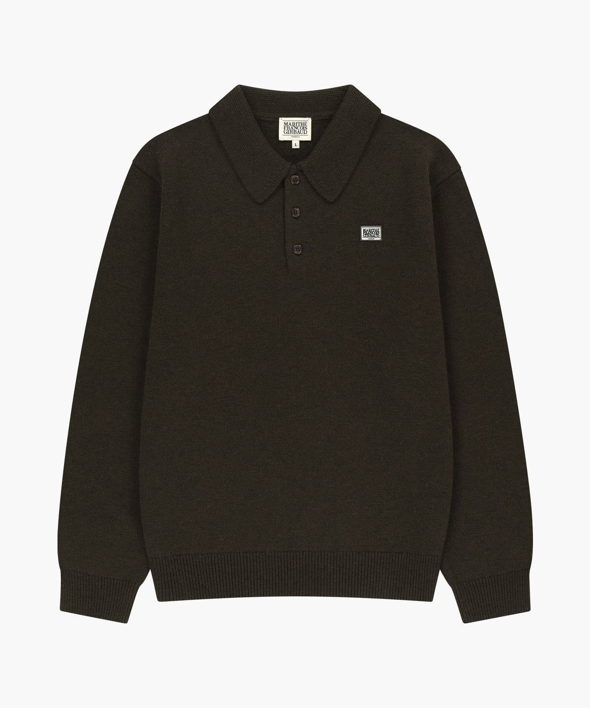 Marithe & Francois Girbaud - Small Classic Logo Collar Knit (Dark Brown) product image 5 | TRAB K-Fashion Australia