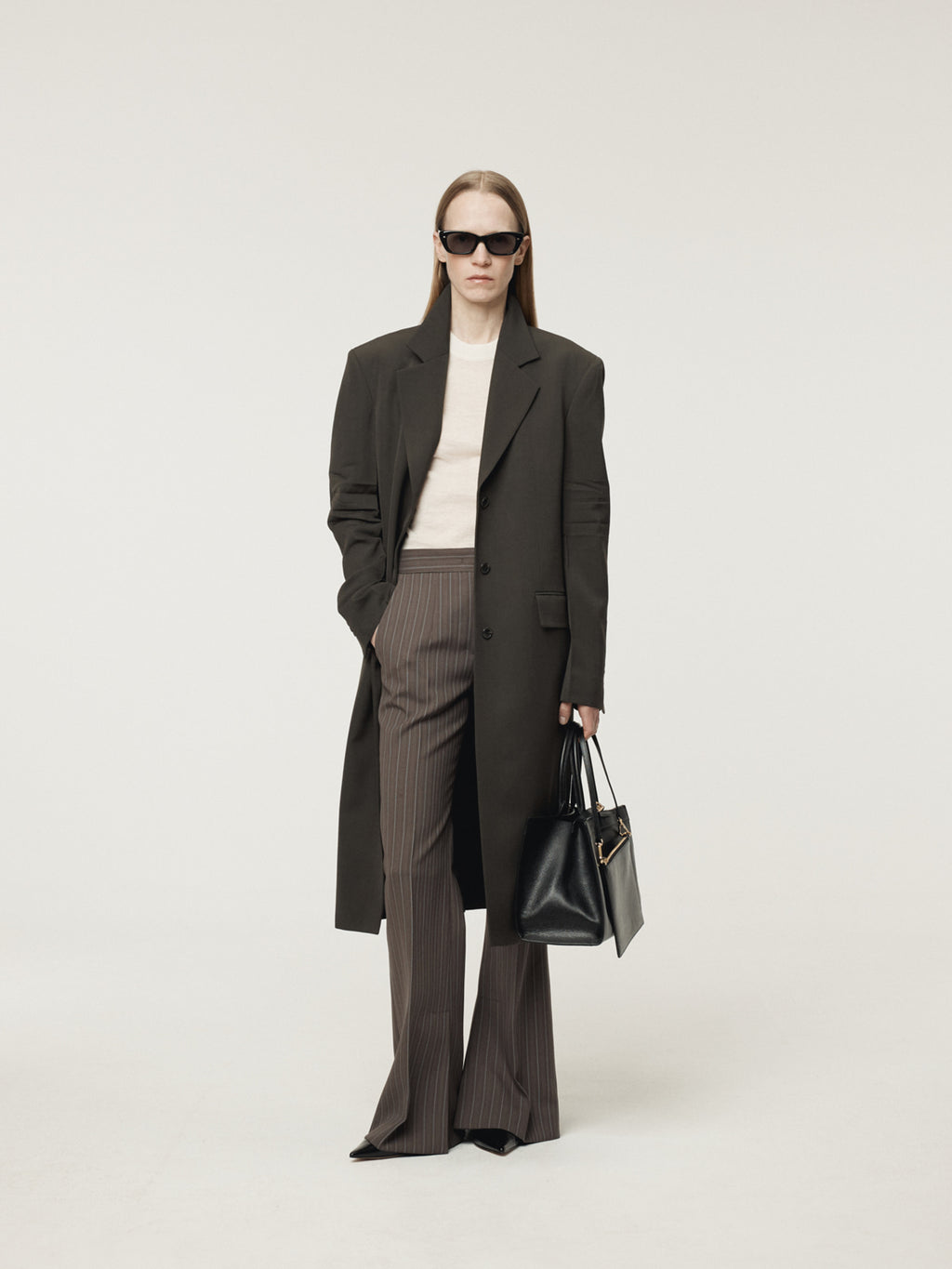 Recto - Rc Signature Stripe Flare Pants (Sepia Grey) product image 2 | TRAB K-Fashion Australia