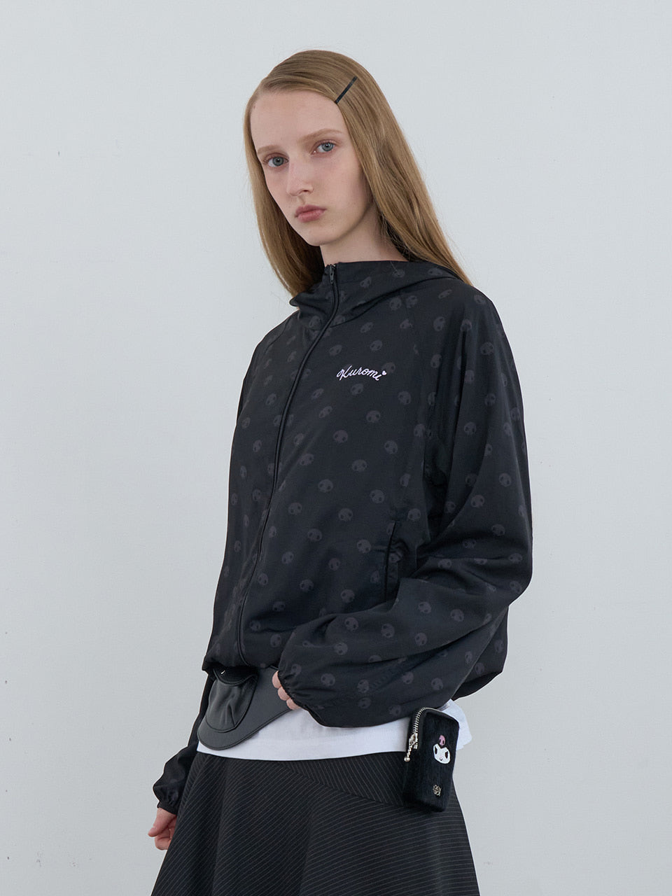 Kijun - Kuromi Shadow Windbreaker (Black) product image 6 | TRAB K-Fashion Australia