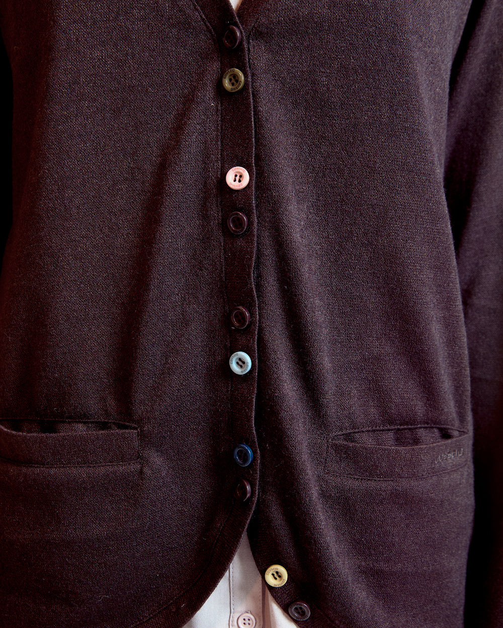 Coyseio - Layered Shirt Cardigan (Brown) product image 6 | TRAB K-Fashion Australia