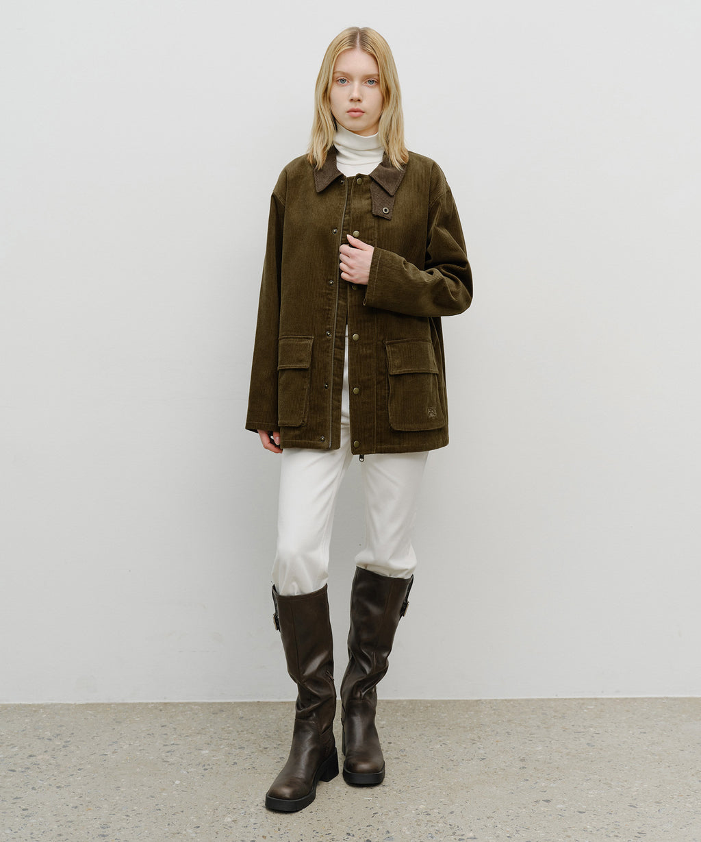 Marithe & Francois Girbaud - Corduroy Hunting Jacket (Khaki) product image 5 | TRAB K-Fashion Australia