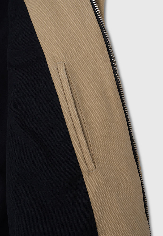 Tonywack - Leather Collar Garment-Washed Rivet Work Jacket (Faded Beige) product image 14 | TRAB K-Fashion Australia