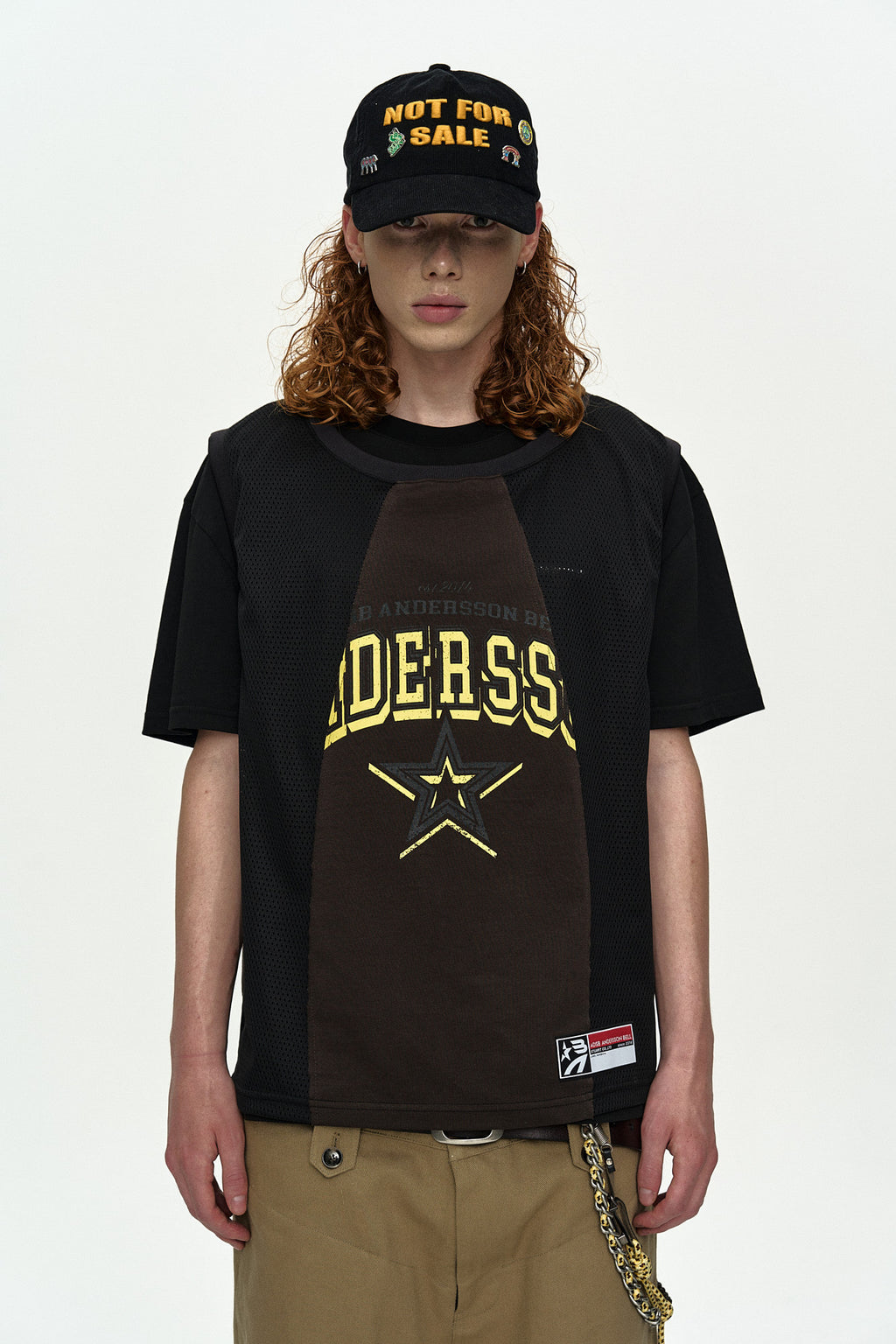 Andersson Bell - Basketball Jersey Layered T-Shirt (Black/Brown) product image 4 | TRAB K-Fashion Australia