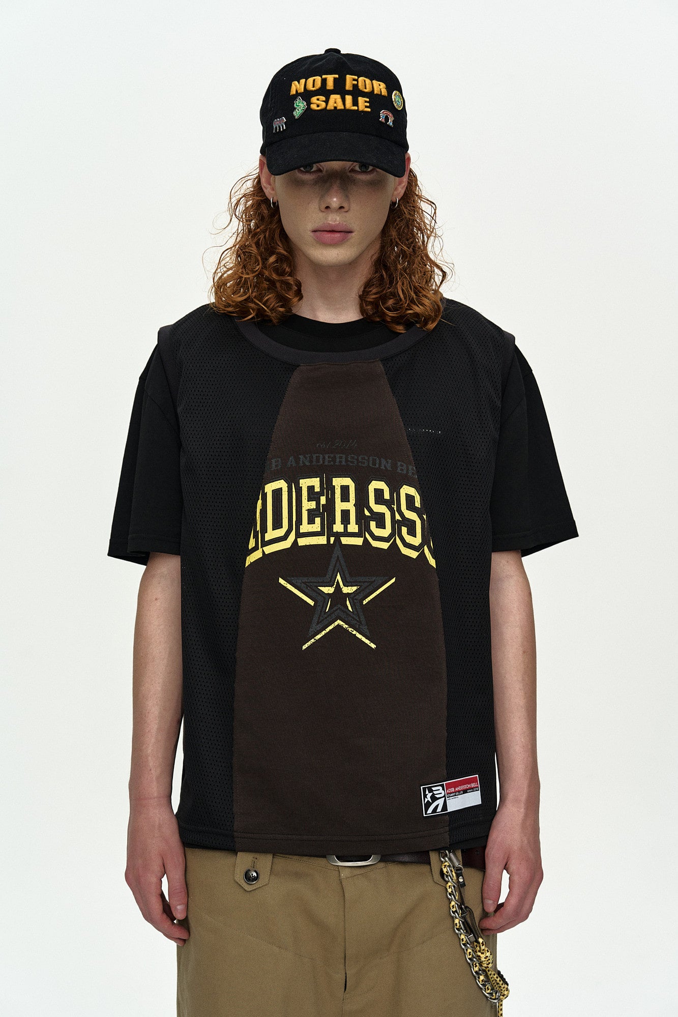 Andersson Bell - Basketball Jersey Layered T-Shirt (Black/Brown) product image 4 | TRAB K-Fashion Australia
