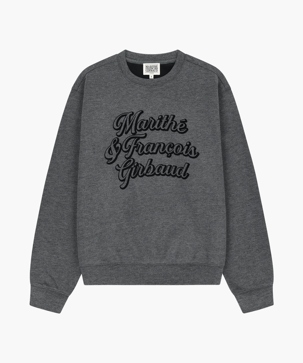 Marithe & Francois Girbaud - Drawing Logo Sakariba Sweatshirt (Heather Charcoal) product image 5 | TRAB K-Fashion Australia