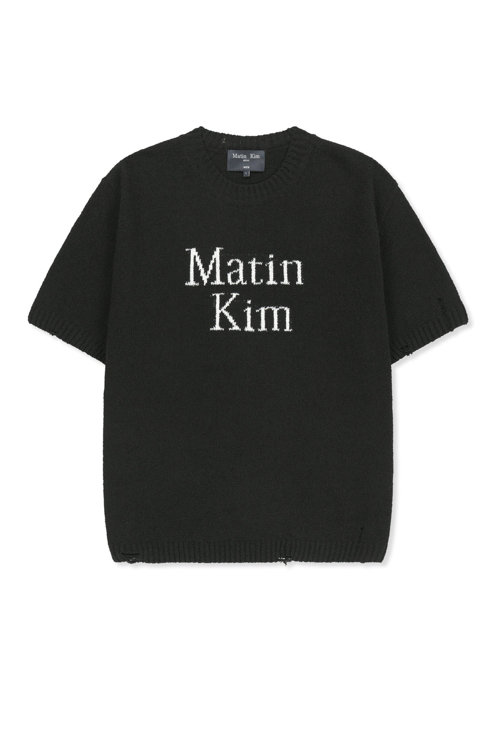 Matin Kim - Half Sleeve Logo Pullover (Black) product image 1 | TRAB K-Fashion Australia