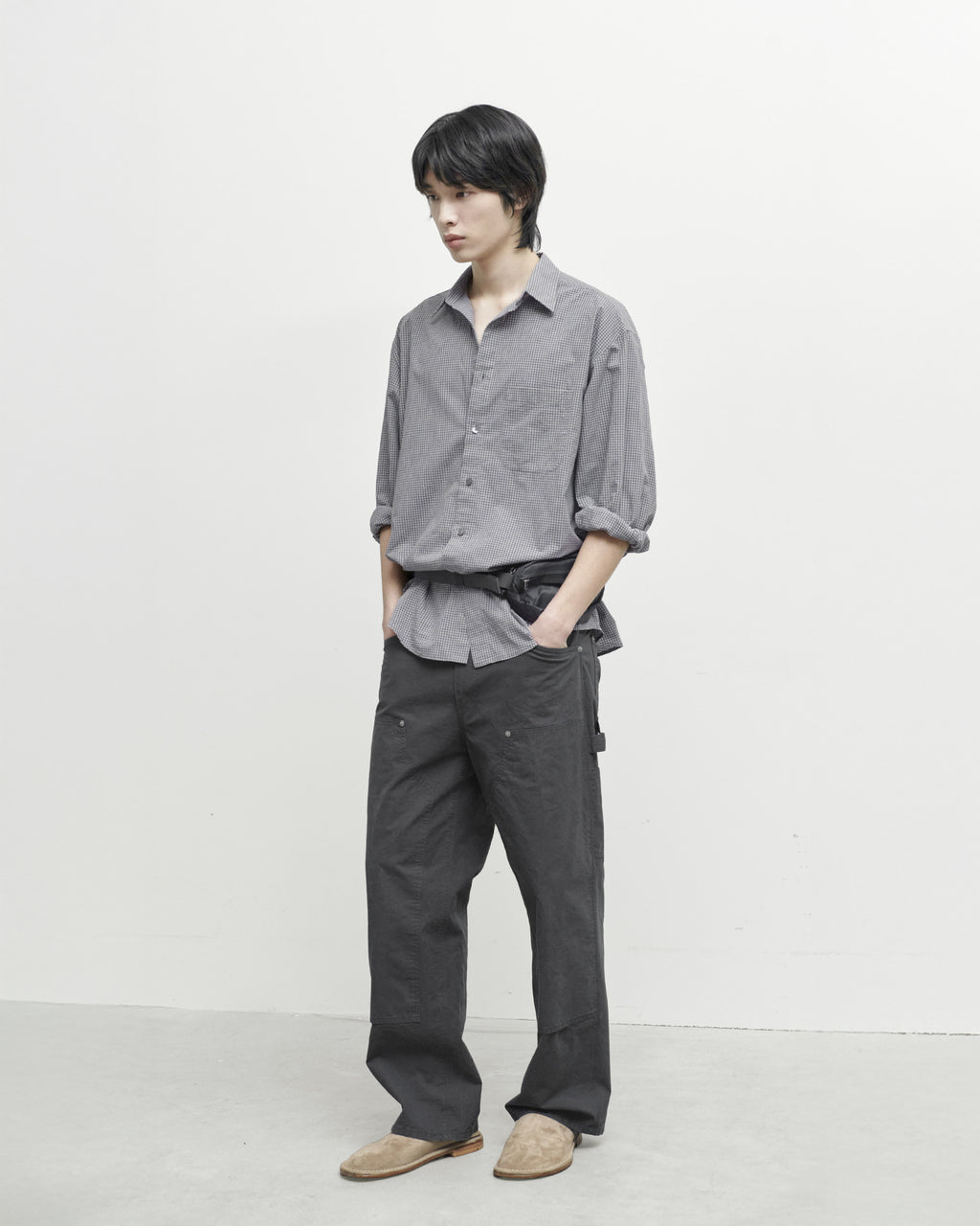 Brownyard - Double Knee Pants (Charcoal) product image 1 | TRAB K-Fashion Australia