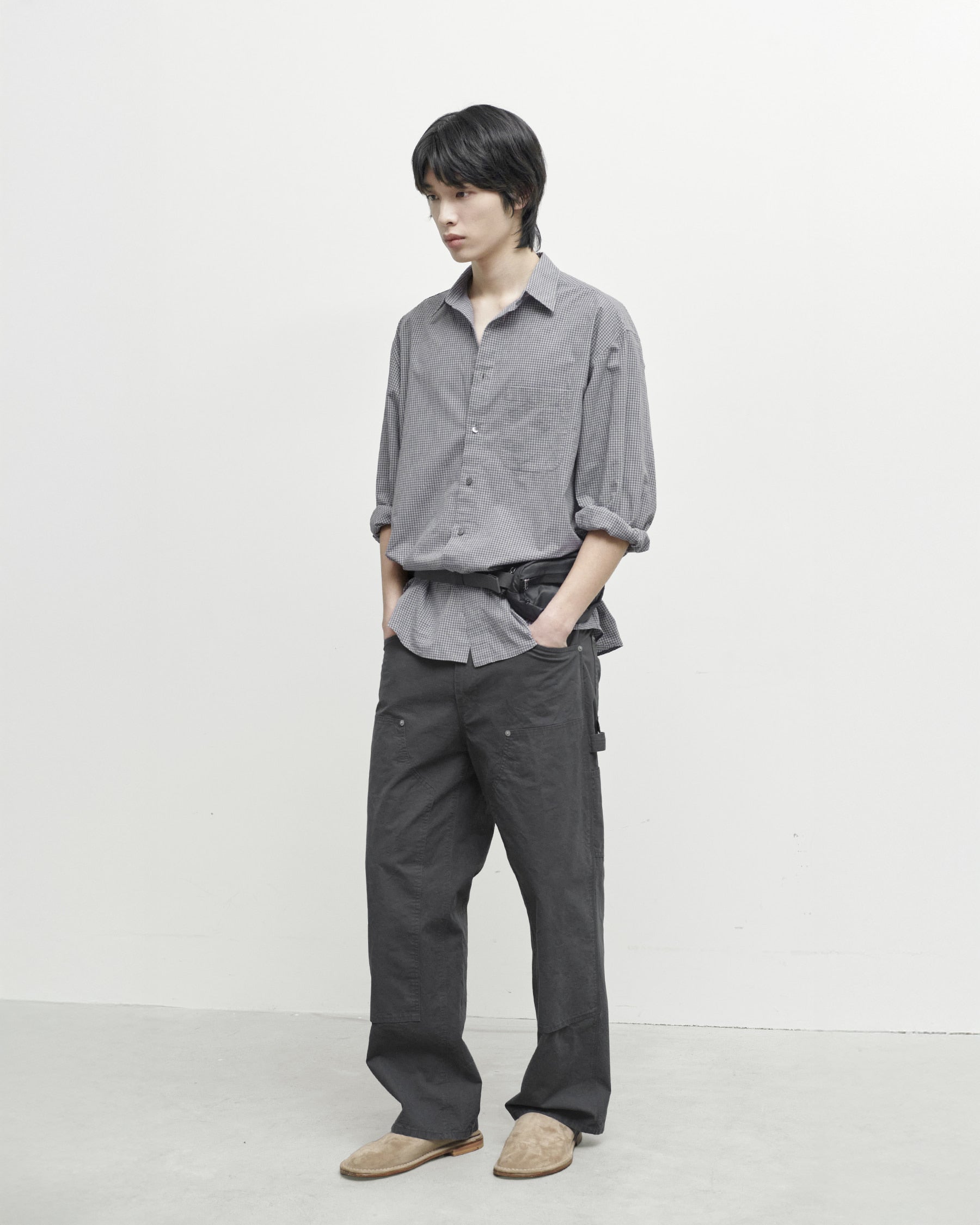 Brownyard - Double Knee Pants (Charcoal) product image 1 | TRAB K-Fashion Australia