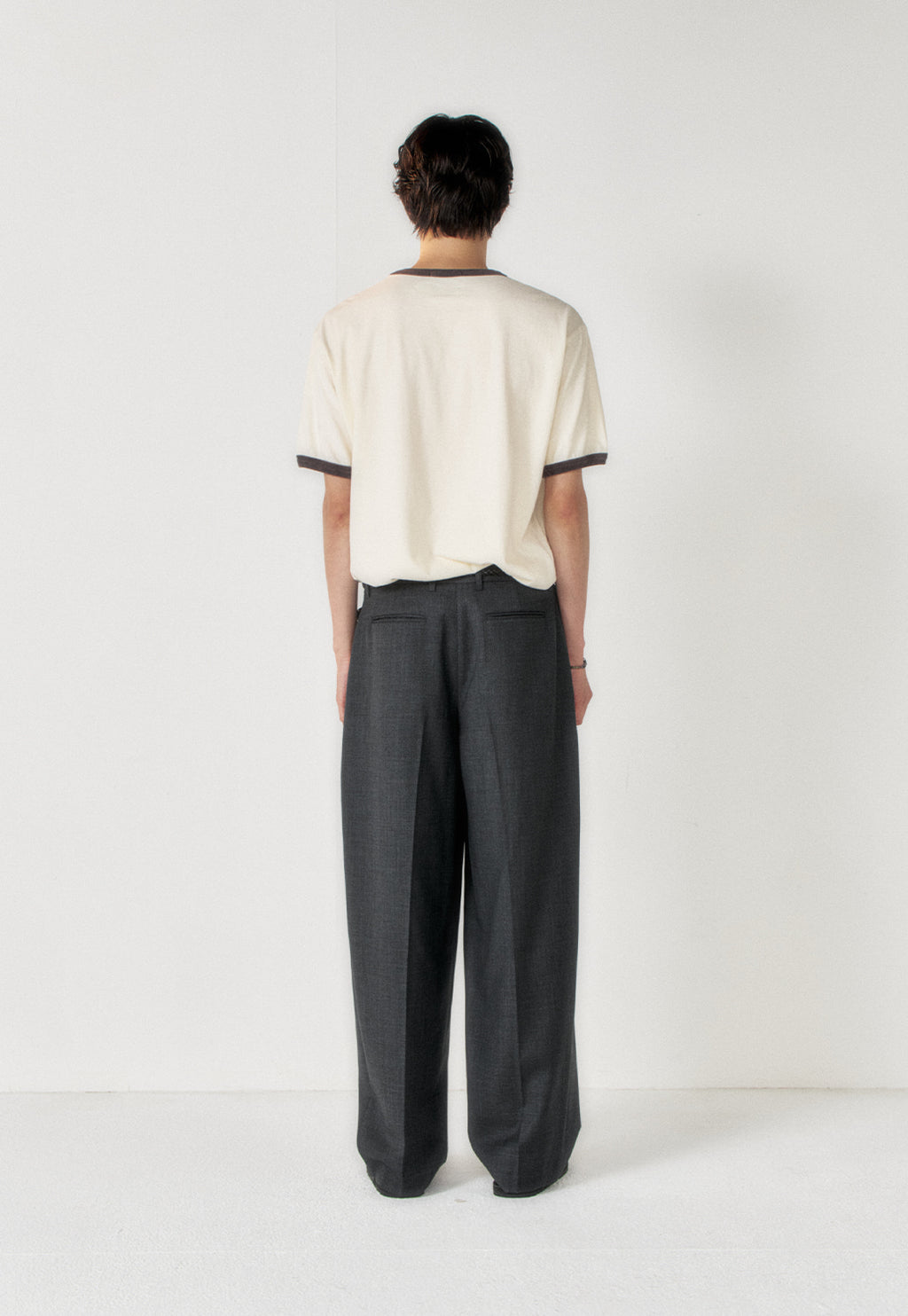 Art if acts - Slub Ringer Tee (Cream/Charcoal) product image 3 | TRAB K-Fashion Australia