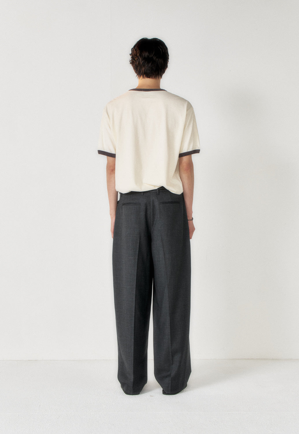 Art if acts - Slub Ringer Tee (Cream/Charcoal) product image 3 | TRAB K-Fashion Australia