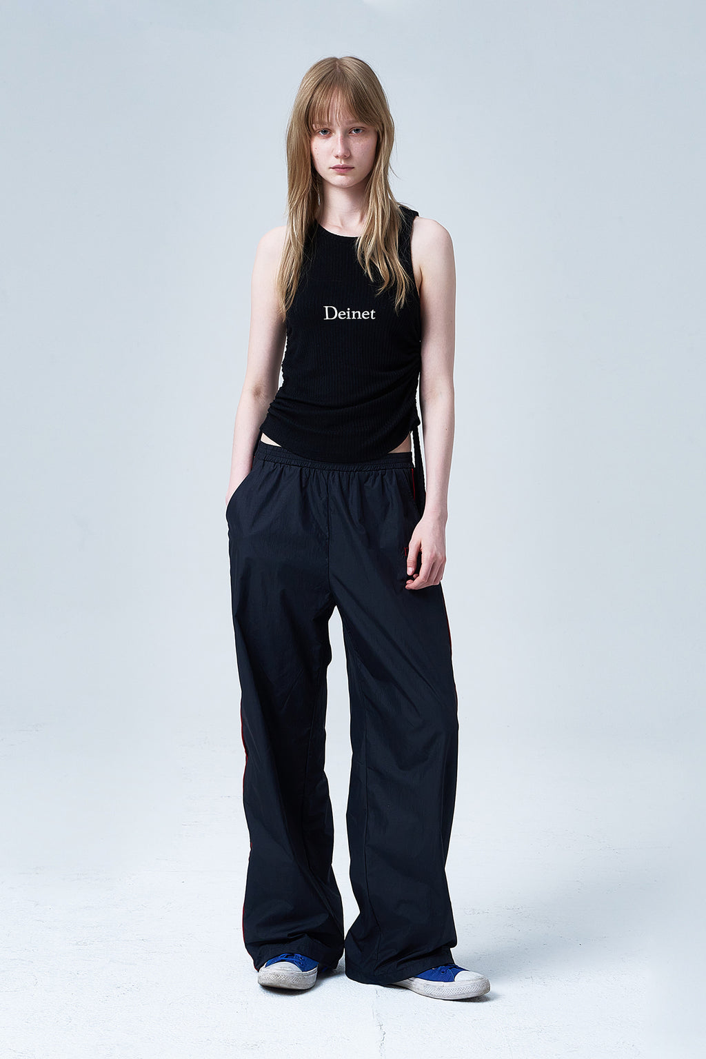 Deinet - Logo Shirring Sleeveless (Black) product image 4 | TRAB K-Fashion Australia