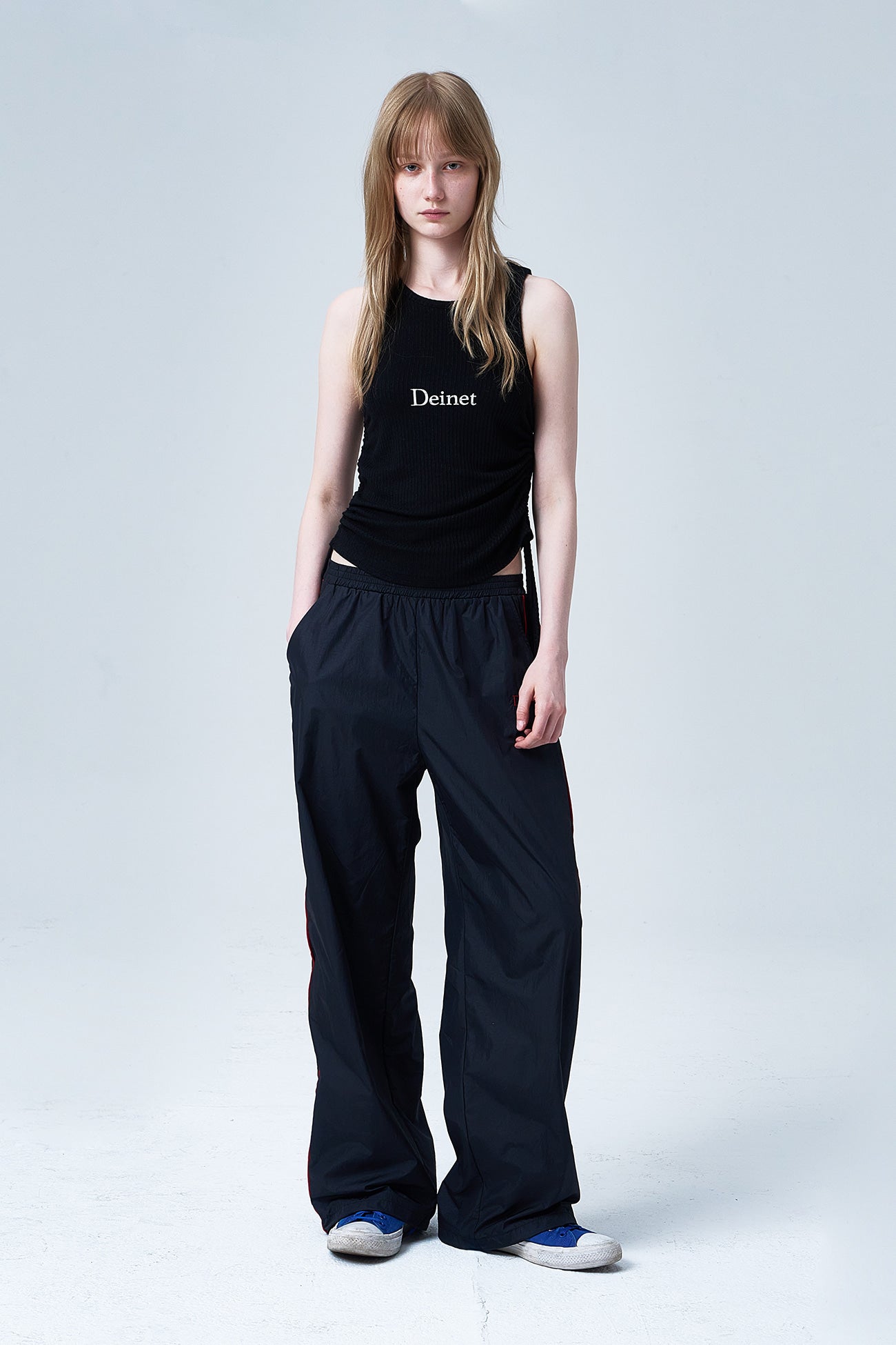 Deinet - Logo Shirring Sleeveless (Black) product image 4 | TRAB K-Fashion Australia