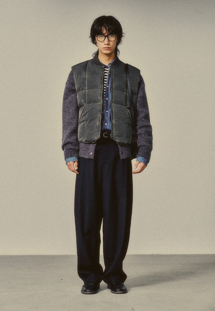 Art if acts - Garment Washed Quilted Vest (Faded Black) product image 1 | TRAB K-Fashion Australia