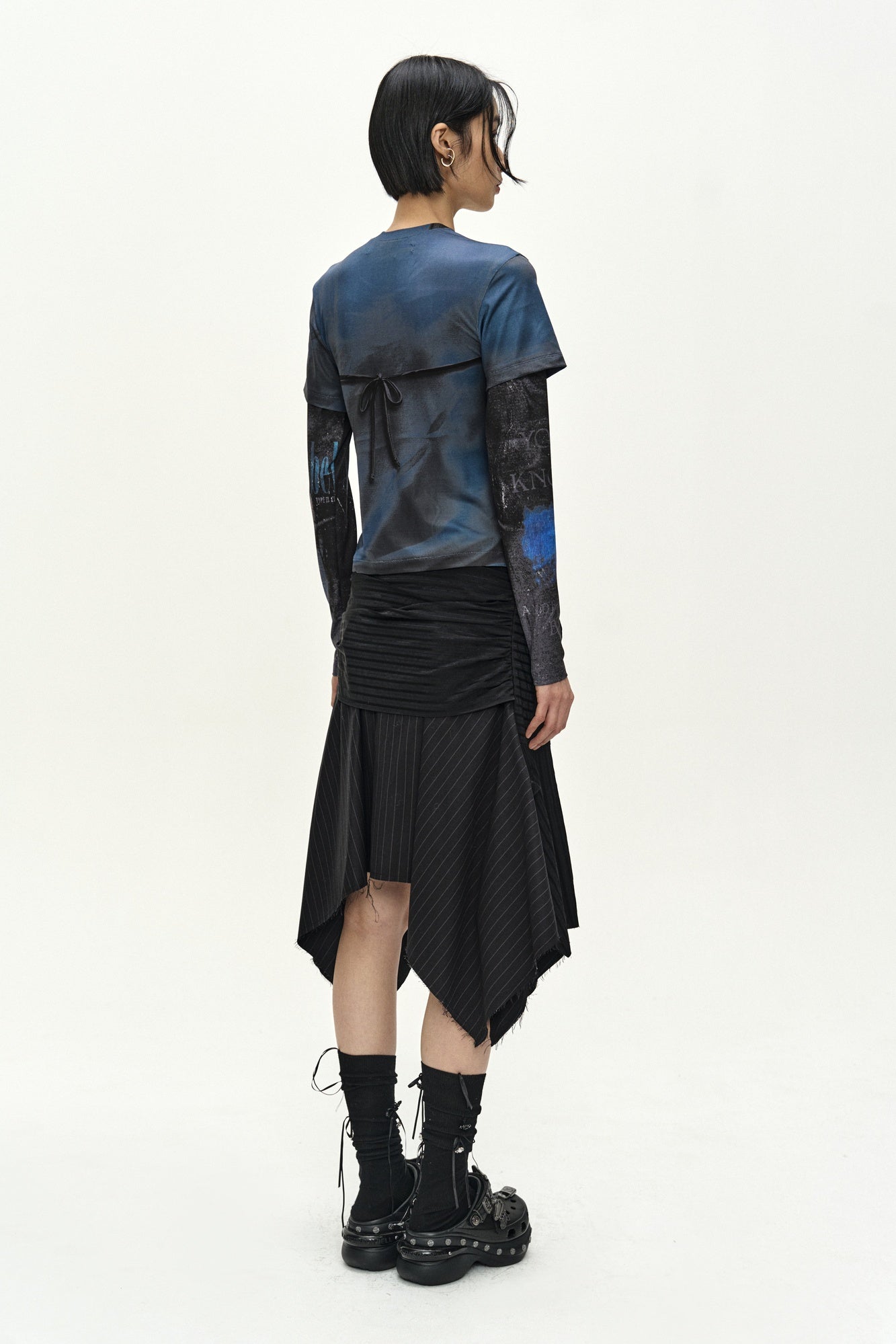 Andersson Bell - Sue Wrapped Shirt Asymmetric Skirt (black) (Black) product image 2 | TRAB K-Fashion Australia