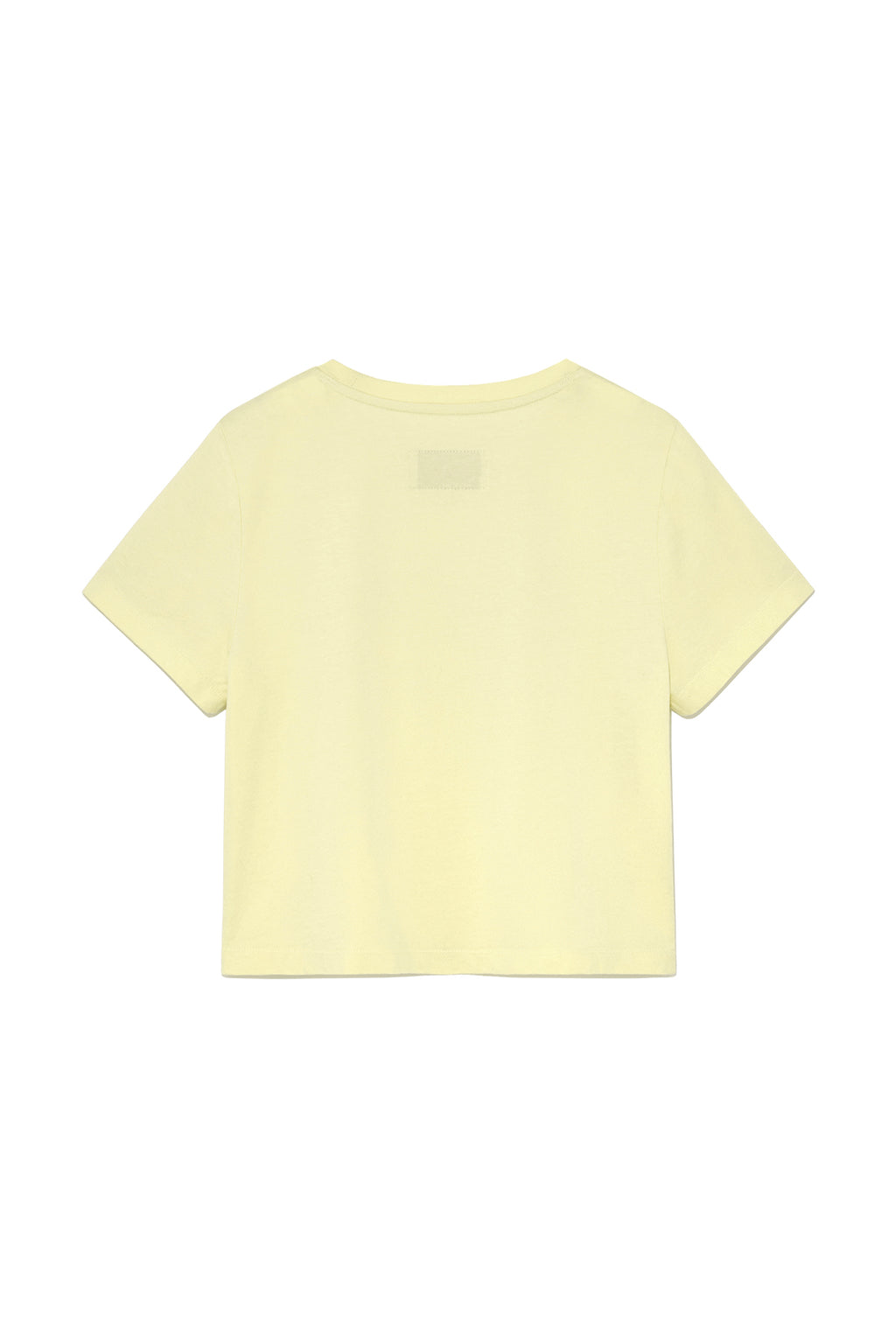 Matin Kim - Unbalance Typo Logo Crop Top (Yellow) product image 2 | TRAB K-Fashion Australia