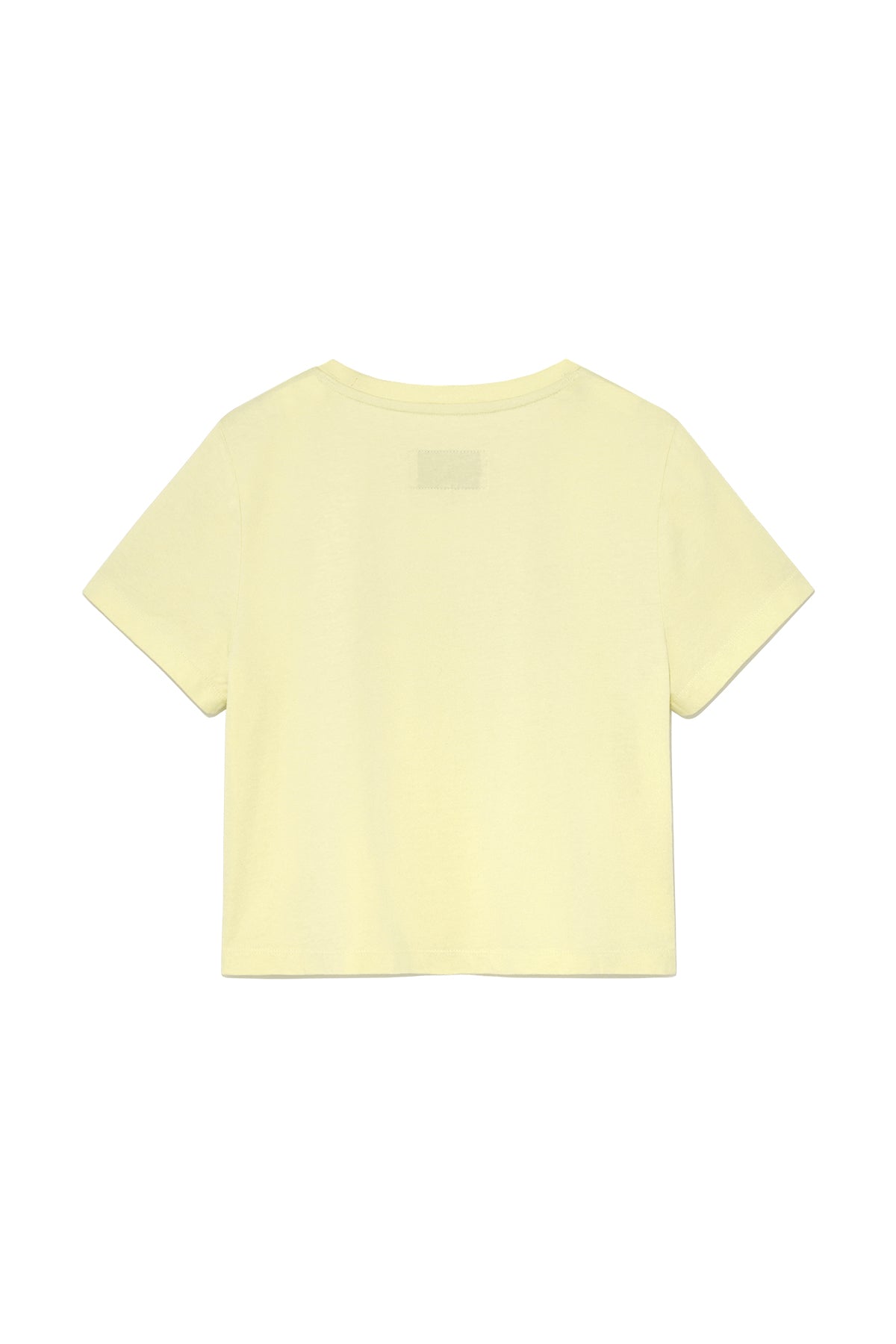 Matin Kim - Unbalance Typo Logo Crop Top (Yellow) product image 2 | TRAB K-Fashion Australia