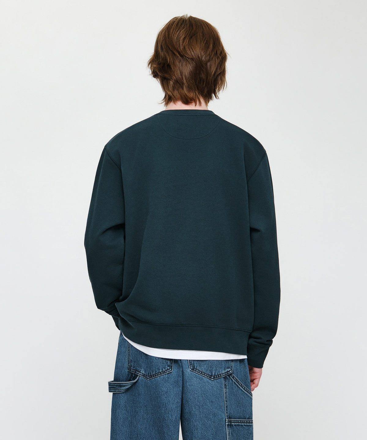 Marithe & Francois Girbaud - Classic Logo Check Applique Sweatshirt (Dark Green) product image 3 | TRAB K-Fashion Australia