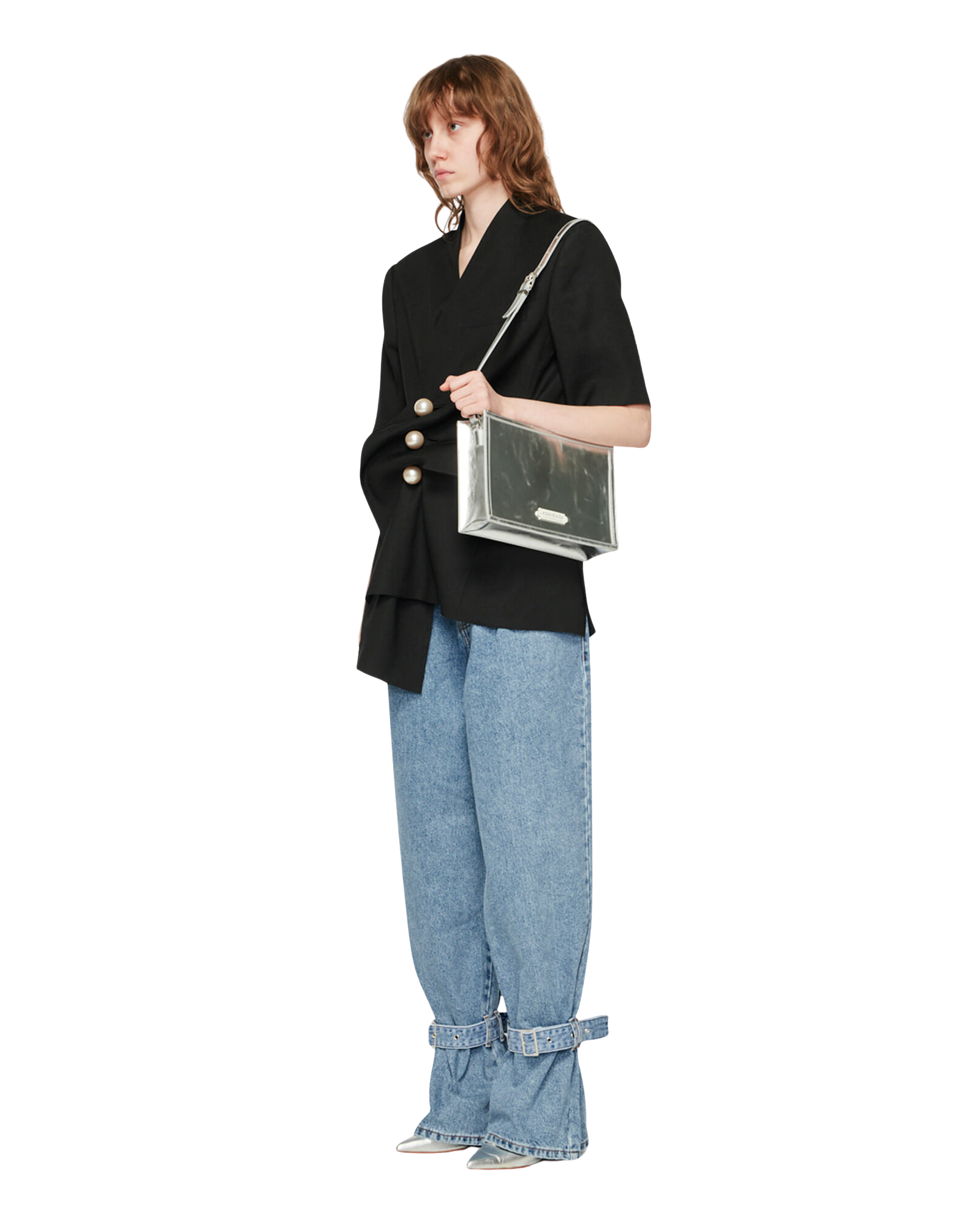 Kimhe Kim - Ng Ankle Tied Jeans (Blue) product image 2 | TRAB K-Fashion Australia
