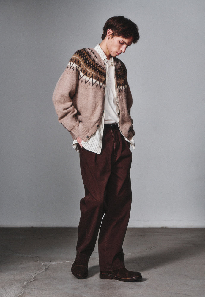Art if acts - Fair Isle Mohair Cardigan (Wood) product image 5 | TRAB K-Fashion Australia