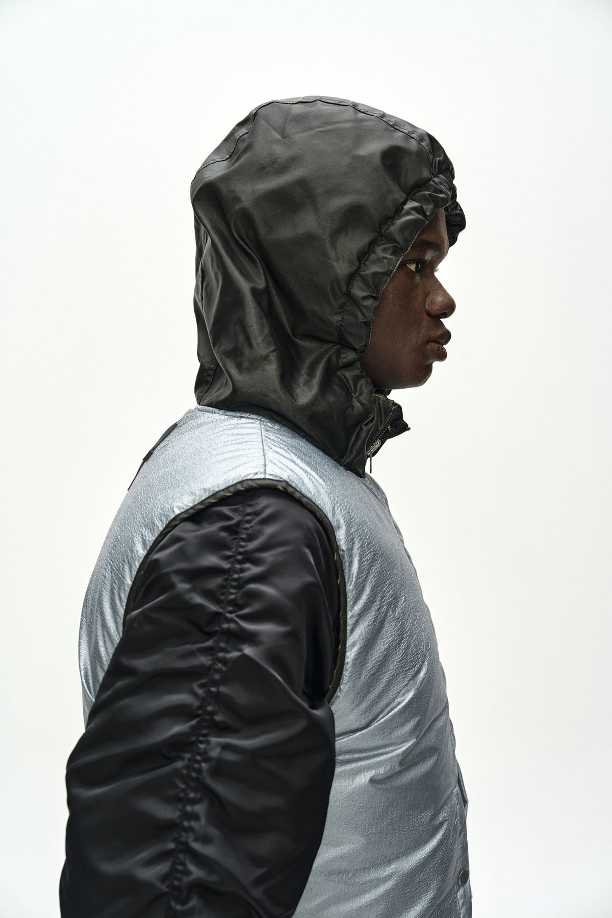 Andersson Bell - Padded Reversible Hoodie Vest (Black) product image 6 | TRAB K-Fashion Australia