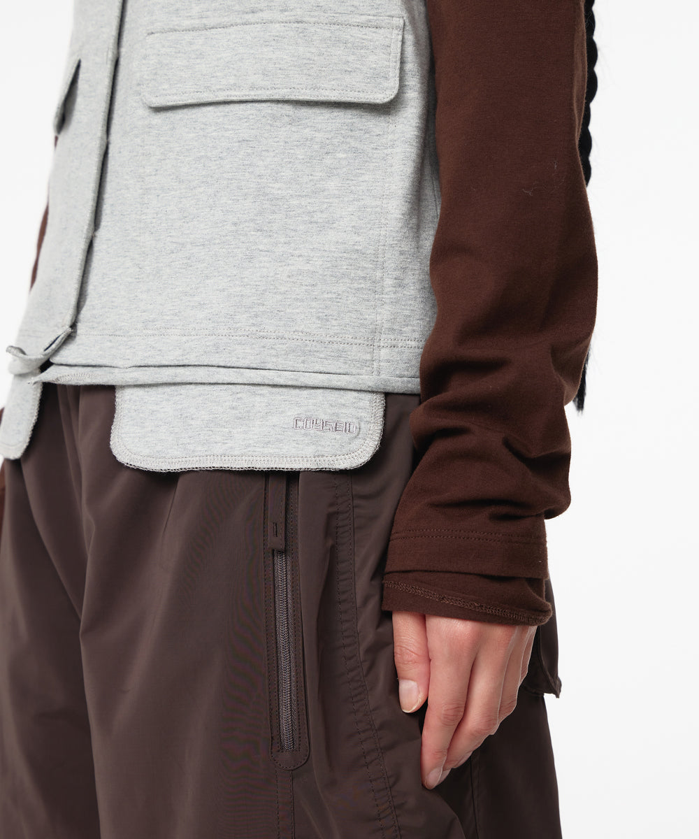 Coyseio - Button-Up Deep Neck Cardigan (Melange Grey) product image 6 | TRAB K-Fashion Australia