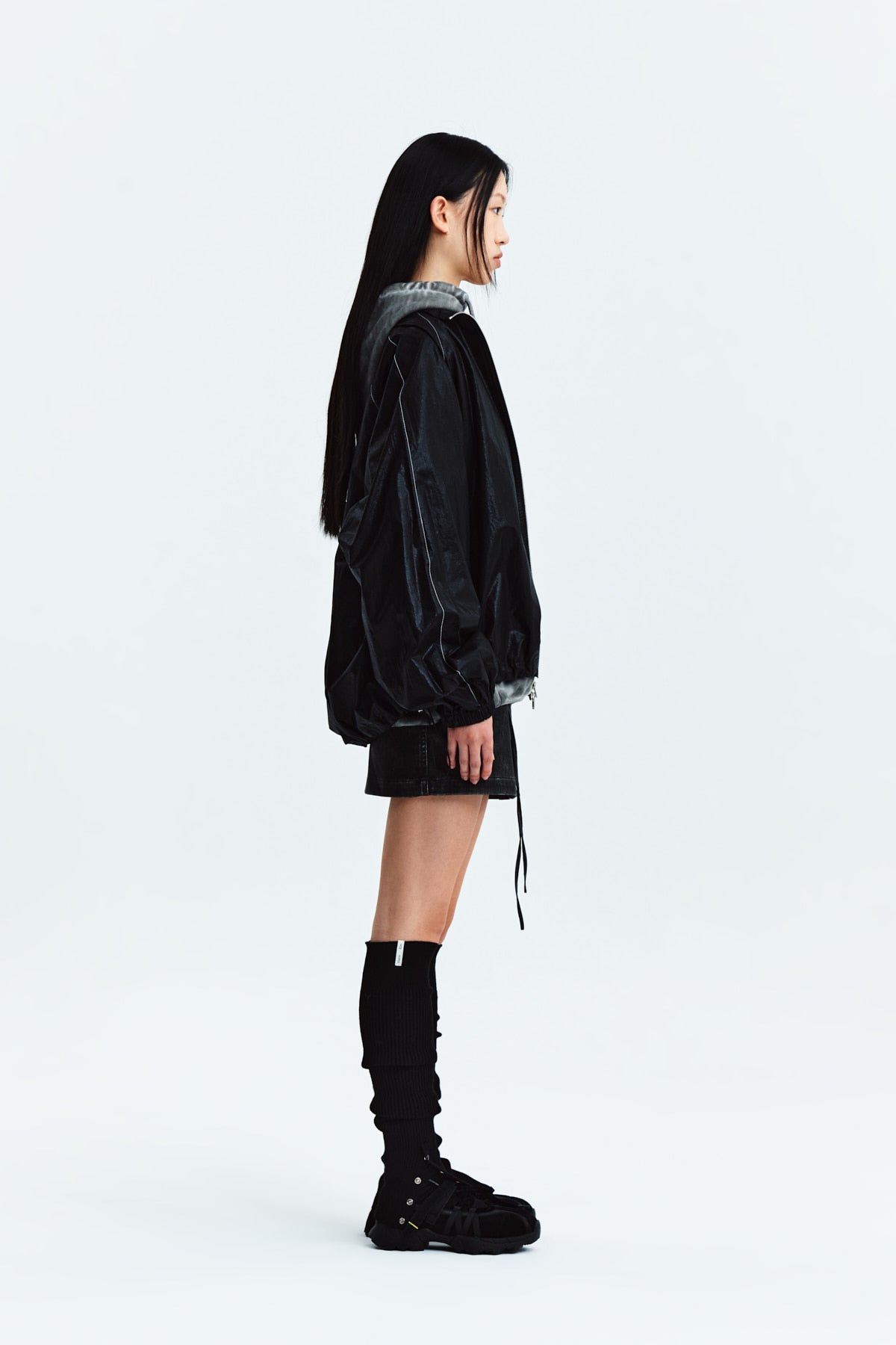 Matin Kim - Matin Kim Logo Coating Jumper (Black) product image 7 | TRAB K-Fashion Australia