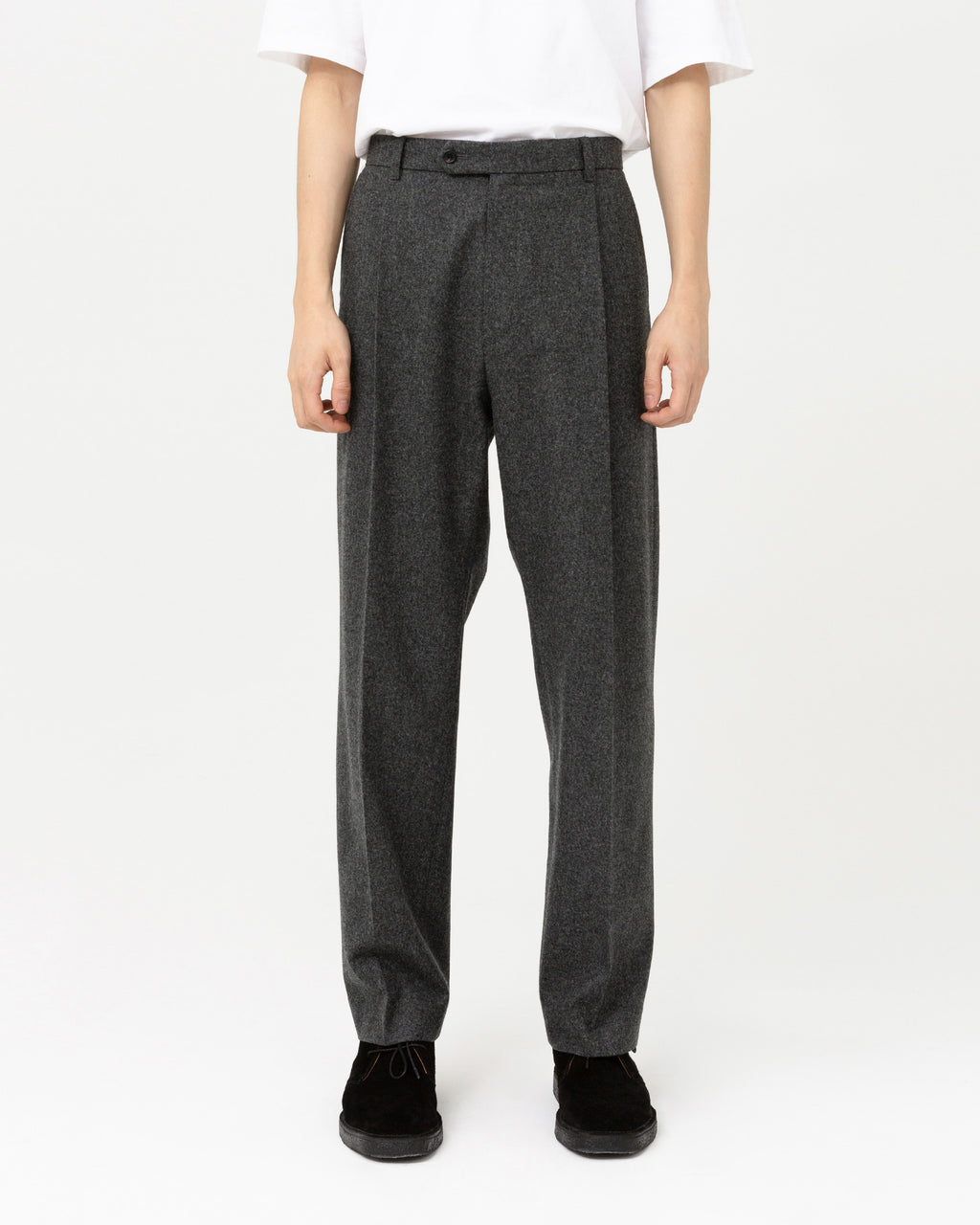 Brownyard - Pure Wool One Tuck Trouser (Charcoal) product image 1 | TRAB K-Fashion Australia