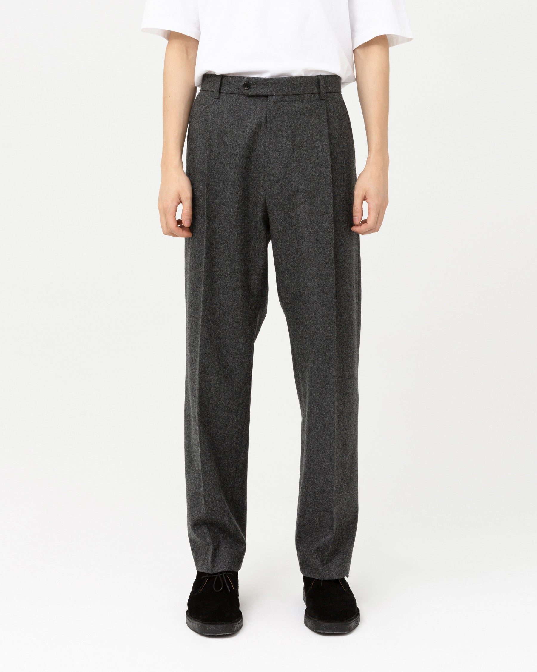 Brownyard - Pure Wool One Tuck Trouser (Charcoal) product image 1 | TRAB K-Fashion Australia