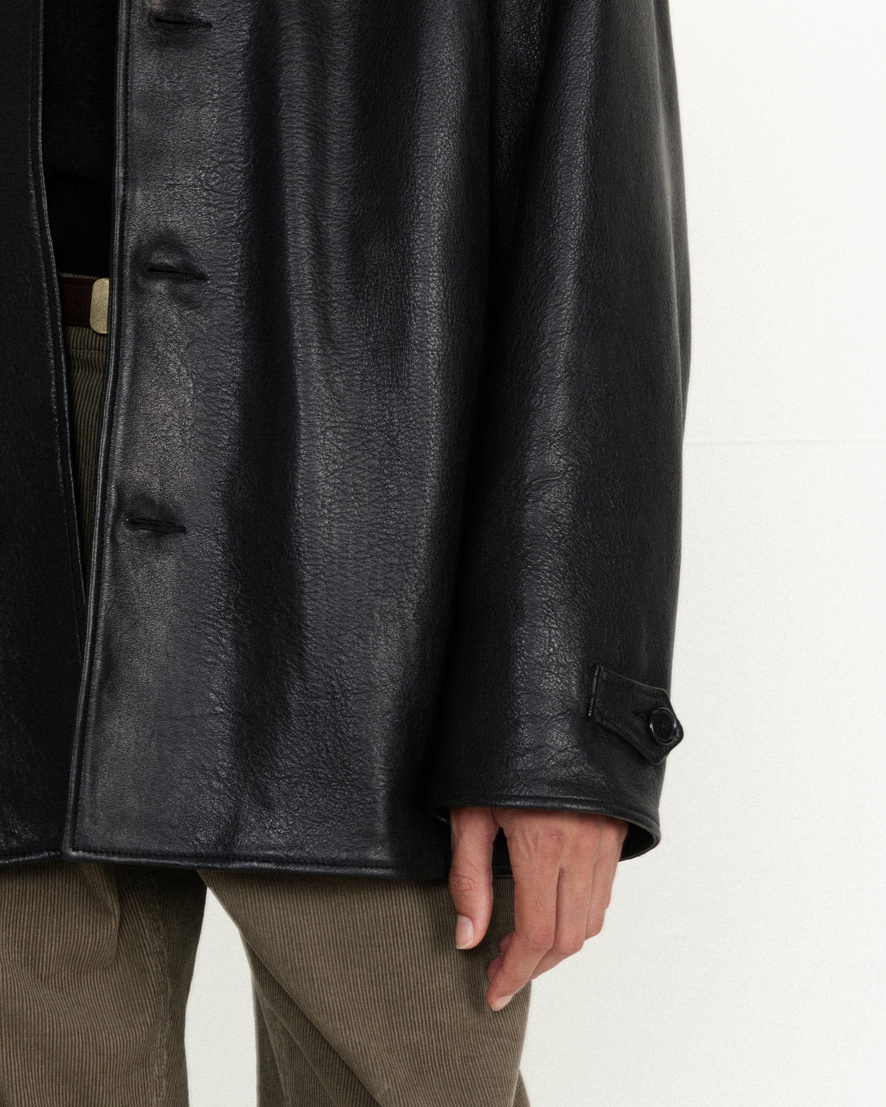 Brownyard - Leather Car Coat (Black) product image 4 | TRAB K-Fashion Australia