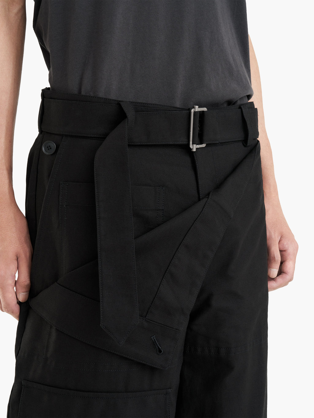 Jiyong Kim - Double Front Trousers (Black) product image 7 | TRAB K-Fashion Australia