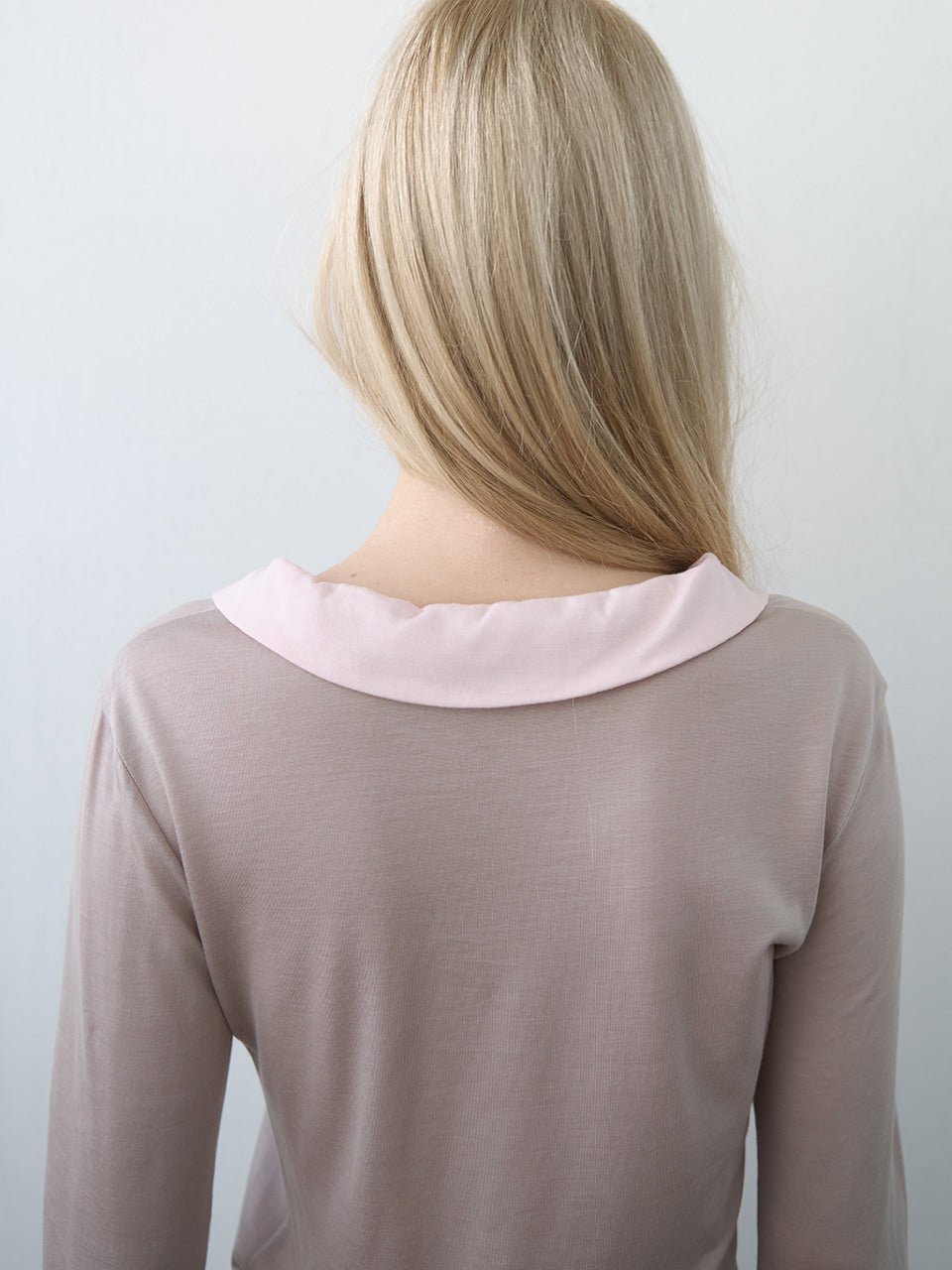 Kijun - Collar Jersey Top (Beige) product image 8 | TRAB K-Fashion Australia