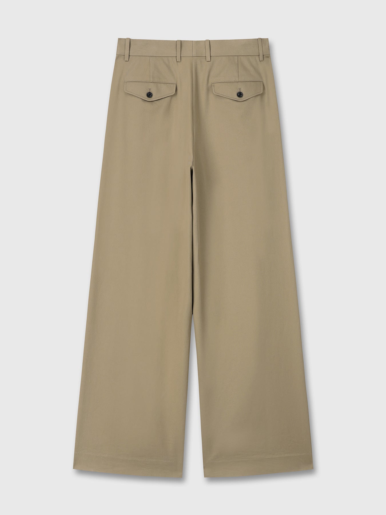 Tonywack - Cotton Tencel Double-Pleats Wide Pants (Khaki Beige) product image 8 | TRAB K-Fashion Australia