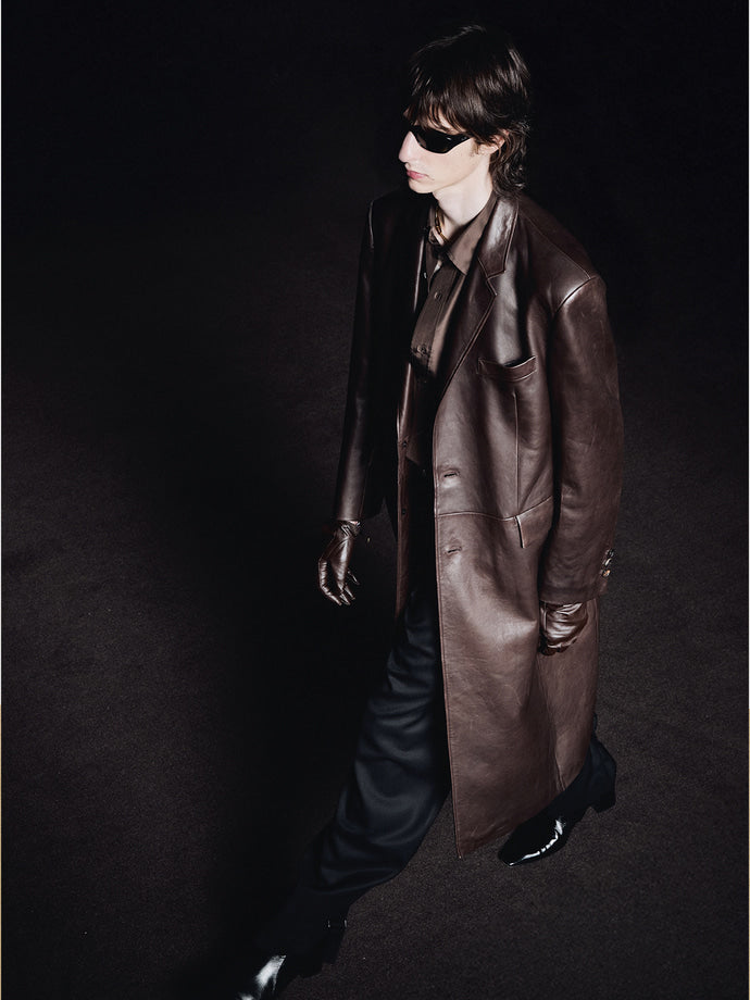 Tonywack - Naked Lamb Leather Single Coat (Brown) product image 7 | TRAB K-Fashion Australia