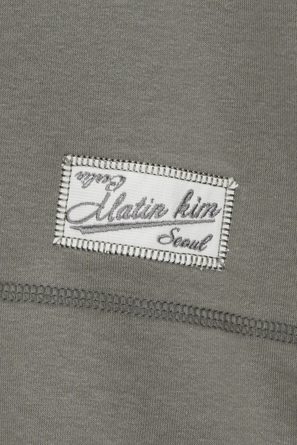 Matin Kim - Stitch Label Sweatshirt (Khaki) product image 4 | TRAB K-Fashion Australia