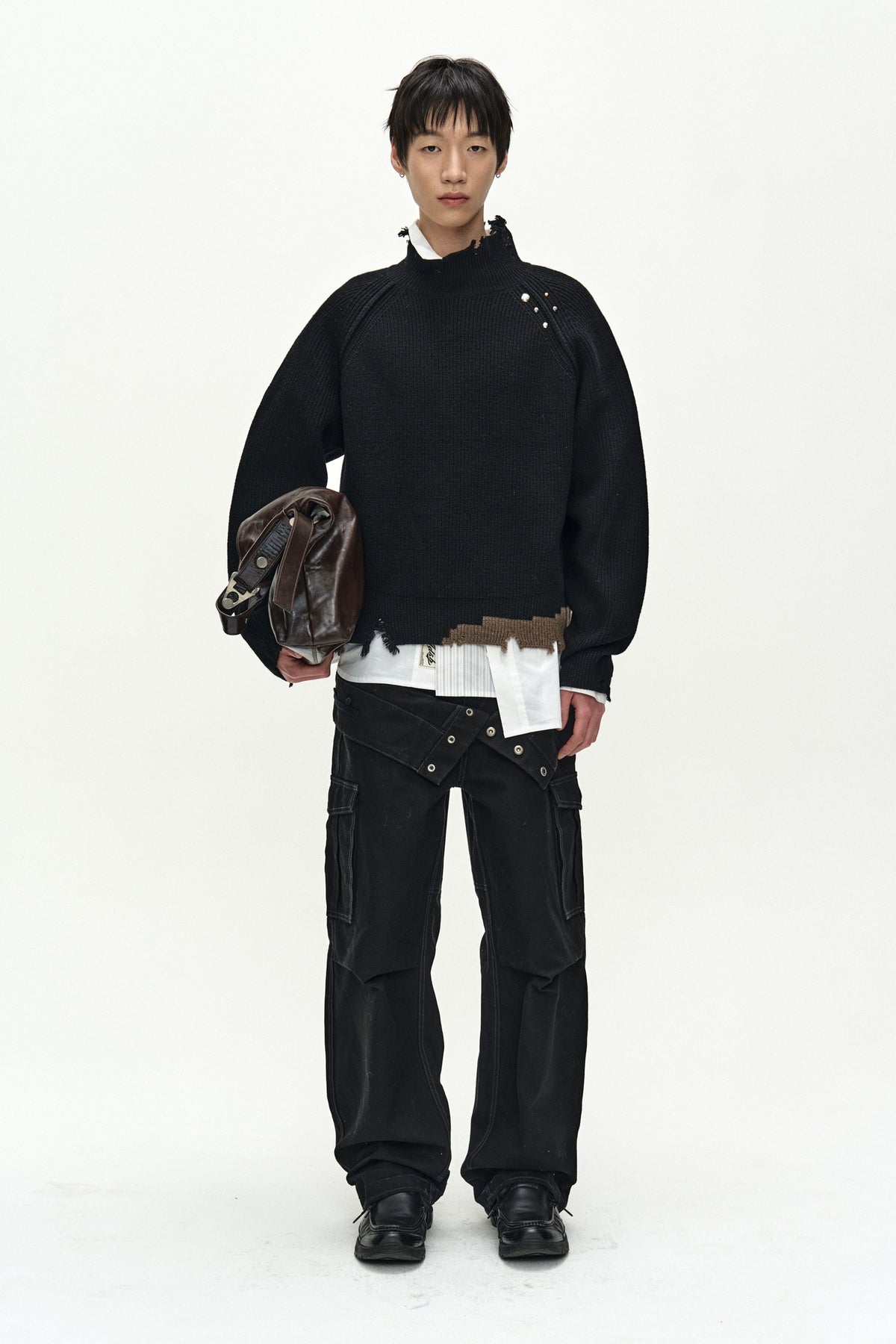 Andersson Bell - Locha Turtle-Neck Sweater (Black) product image 2 | TRAB K-Fashion Australia