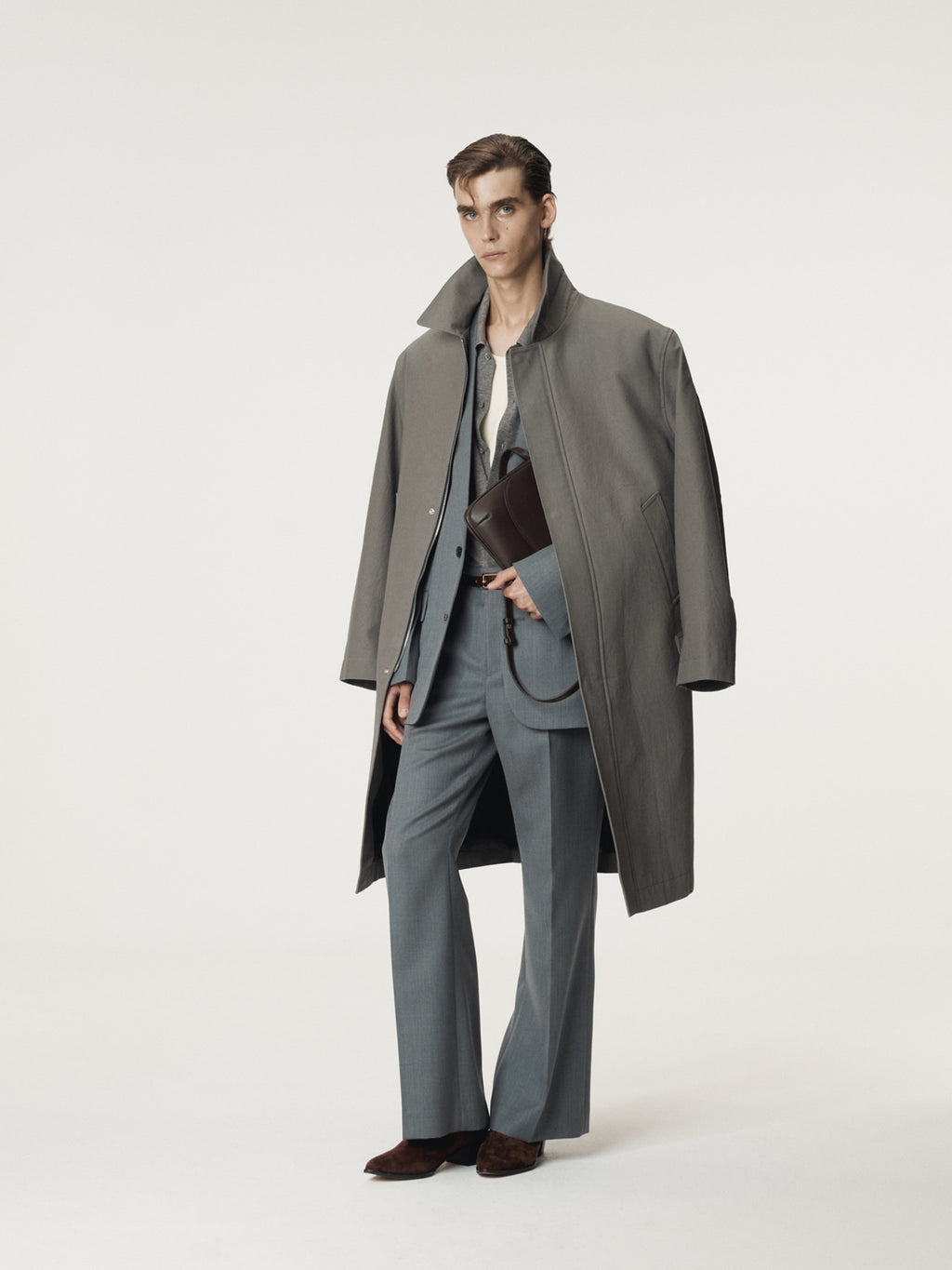 Recto - Diego Heavy Cotton Coat (Stone Grey) product image 2 | TRAB K-Fashion Australia