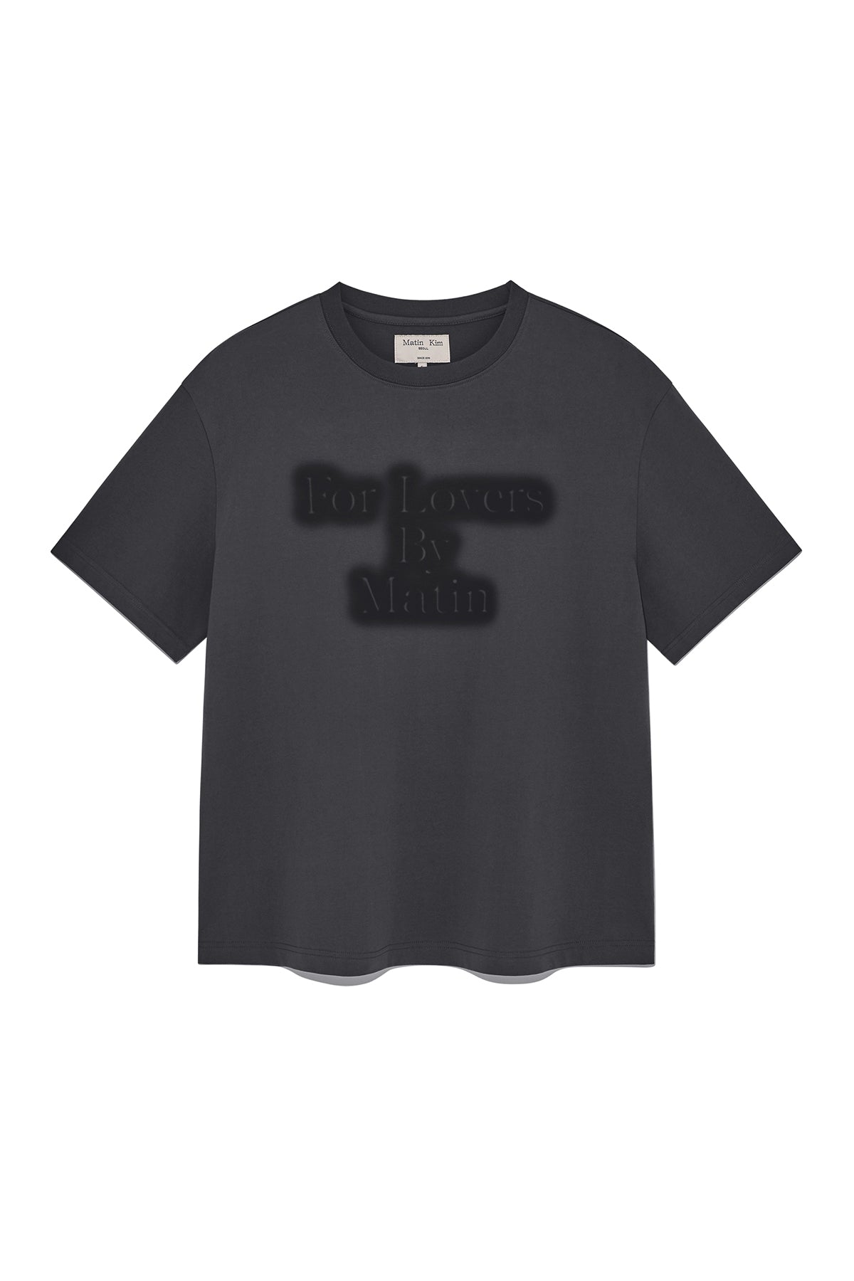 Matin Kim - For Lovers Logo Point Top (Charcoal) product image 1 | TRAB K-Fashion Australia