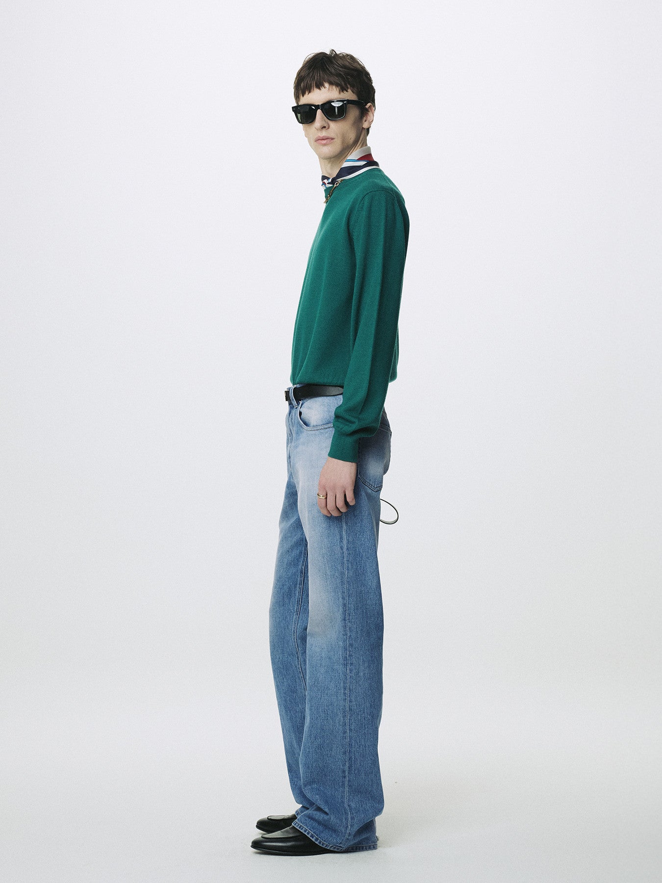 Tonywack - Flared-Leg Distressed Denim Jeans (Faded Blue) product image 2 | TRAB K-Fashion Australia