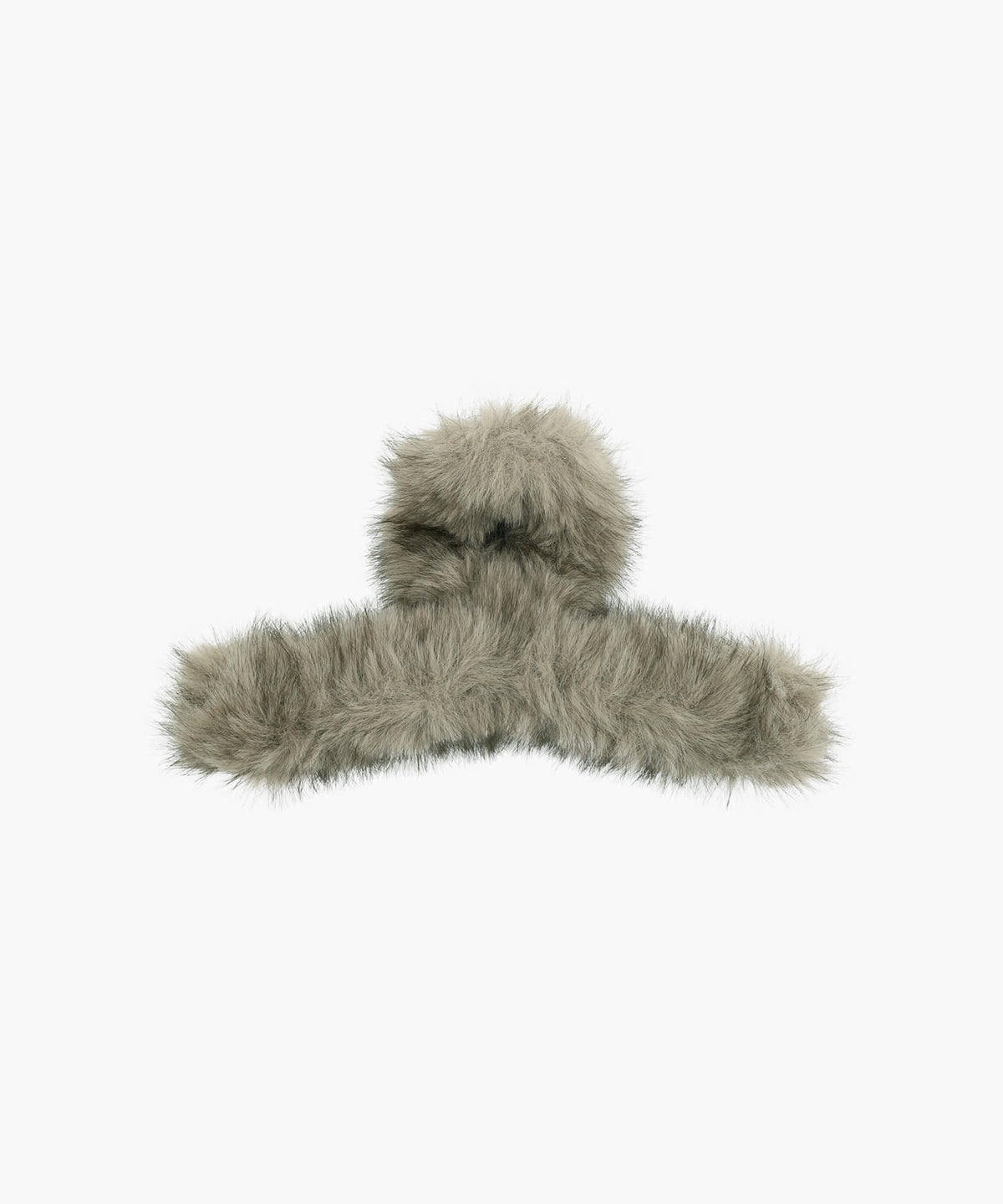 Marithe & Francois Girbaud - Circle Logo Fur Hair Clip (Oatmeal / Brown) product image 3 | TRAB K-Fashion Australia