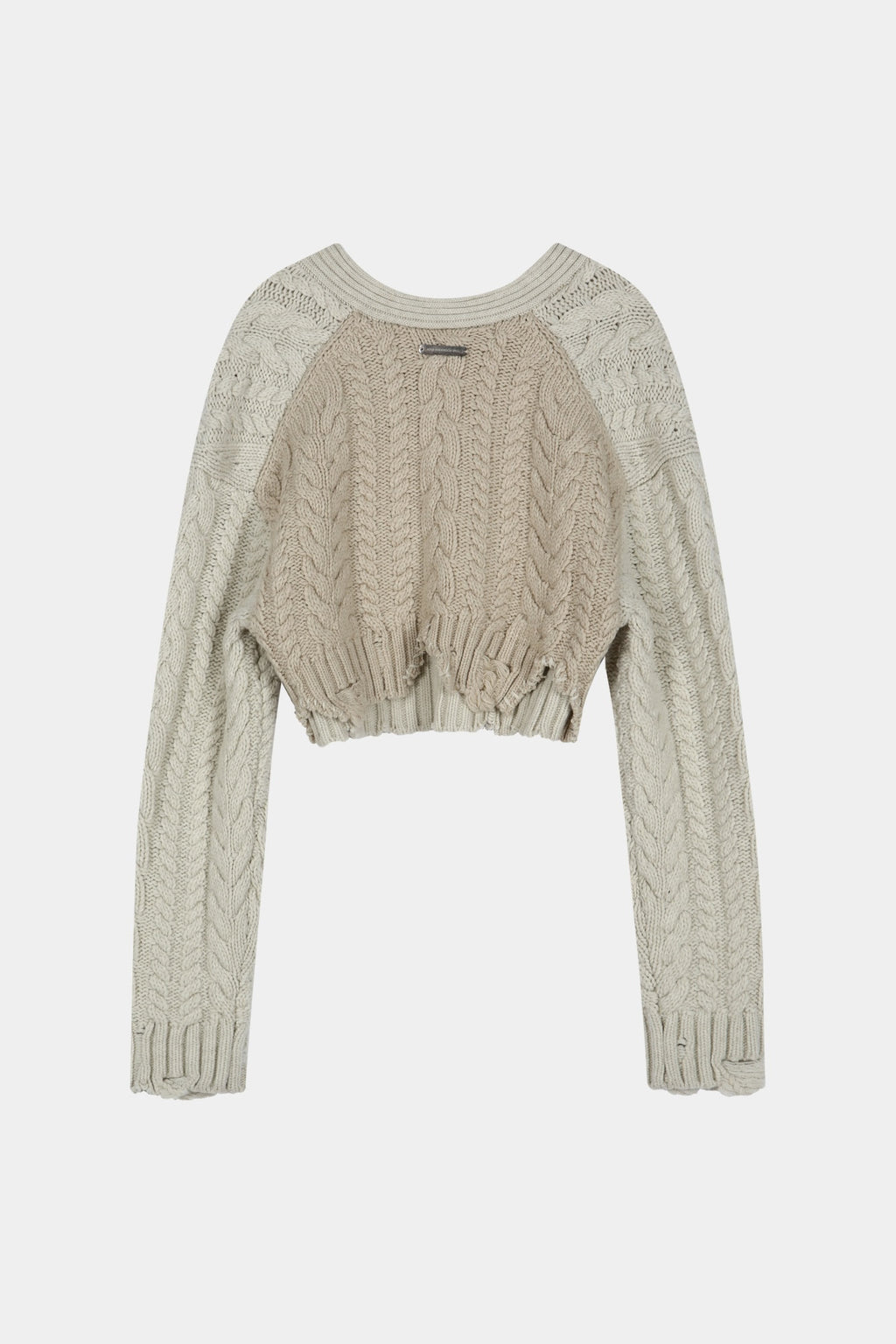 Andersson Bell - Cable Cropped Cardigan (Ivory/Ecru) product image 12 | TRAB K-Fashion Australia