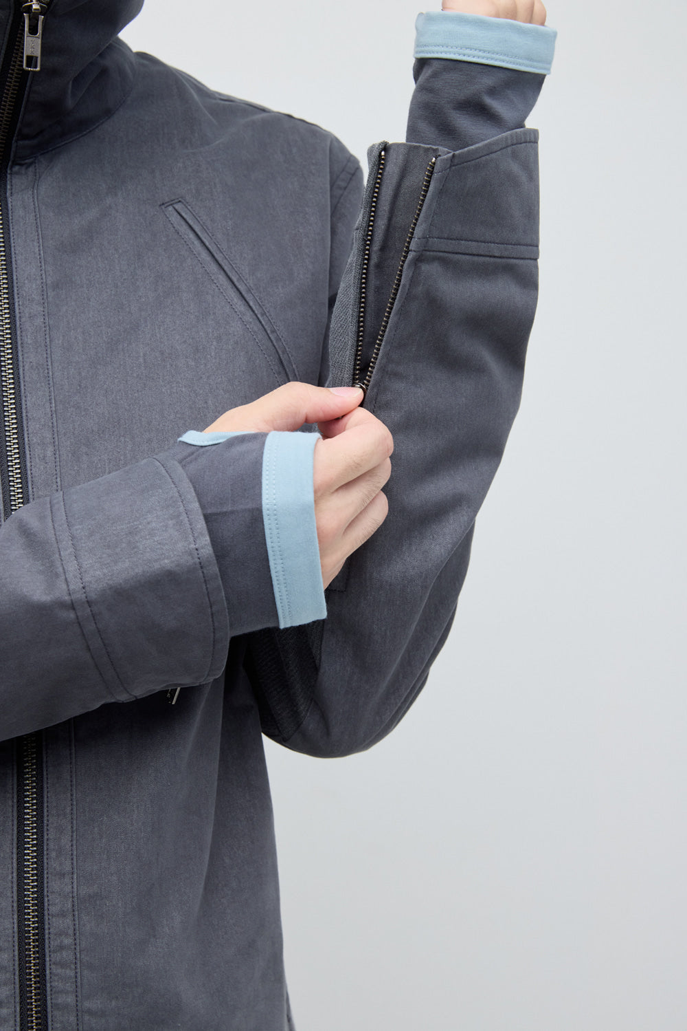 Hatchingroom - Funnel Neck Jacket (Grey) product image 10 | TRAB K-Fashion Australia