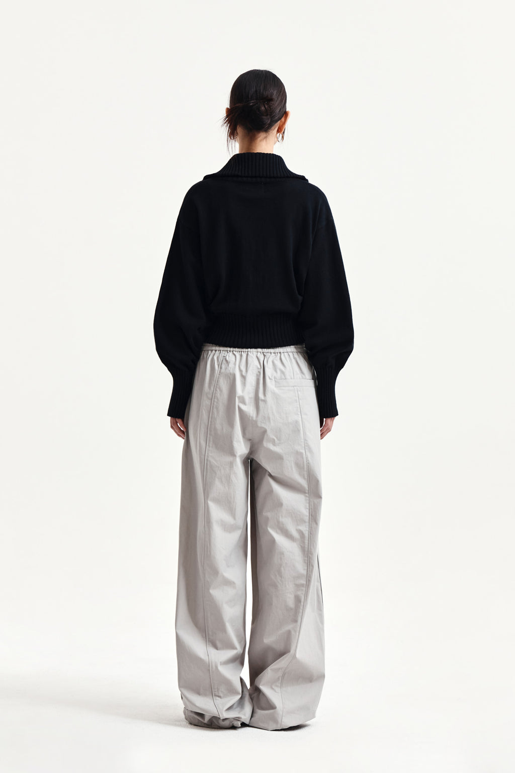 Matin Kim - Multi Panel Wide Pants (Light Grey) product image 7 | TRAB K-Fashion Australia