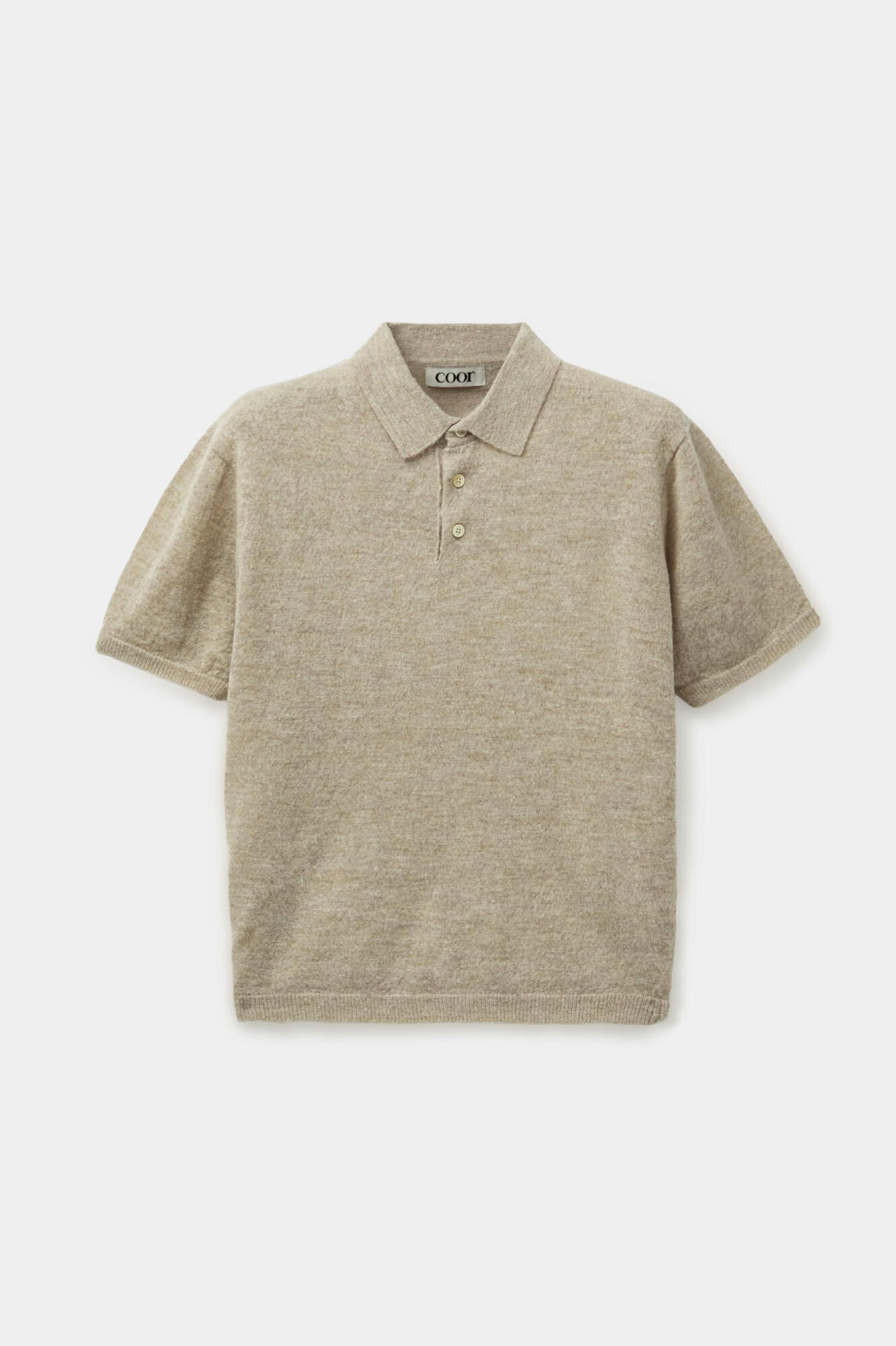 Coor - Haily Alpaca Blend Polo Knit (Melange Beige) product image 1 | TRAB K-Fashion Australia