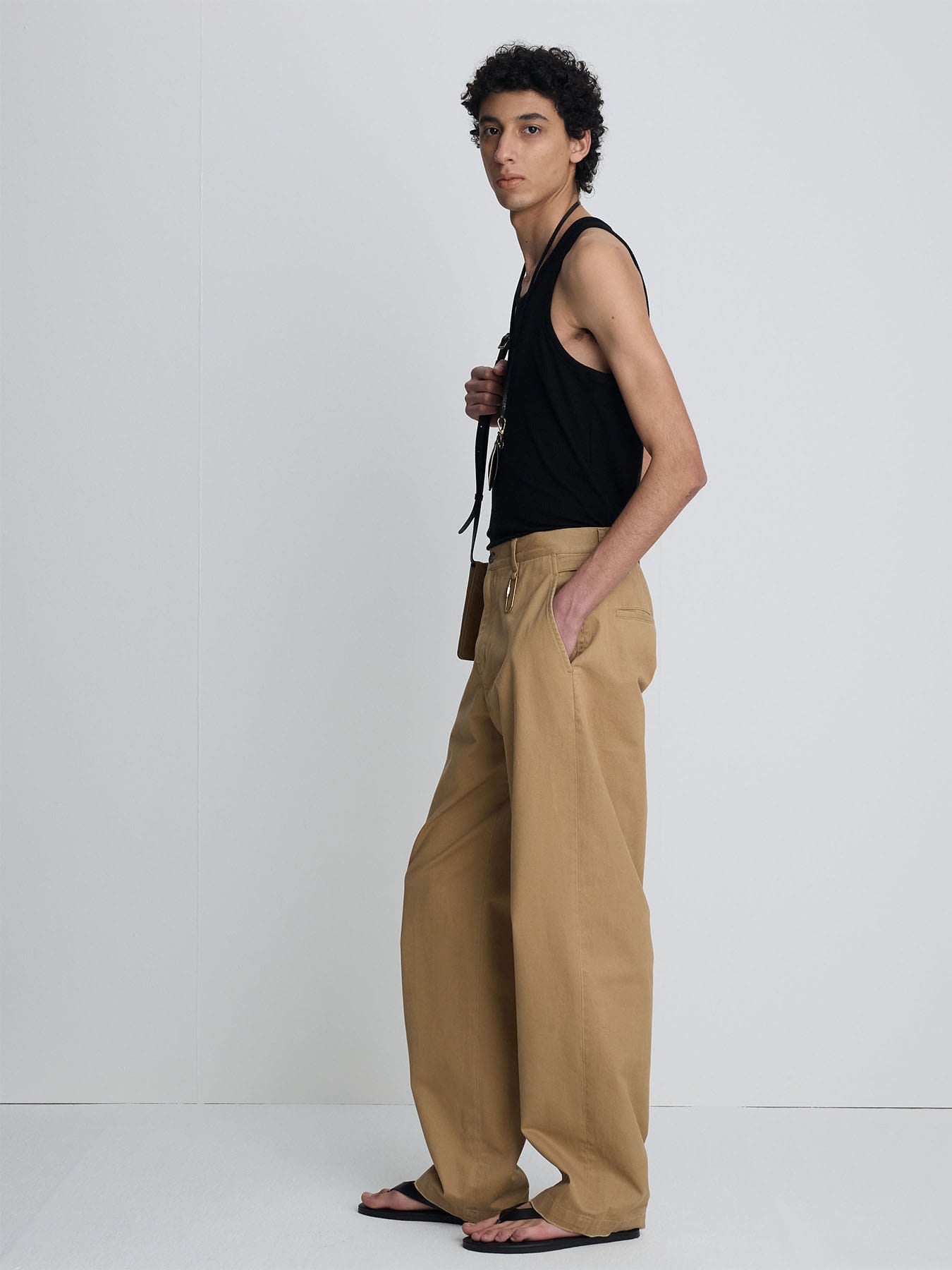 Tonywack - Wide Tapered Adjustable Chino (Beige) product image 2 | TRAB K-Fashion Australia