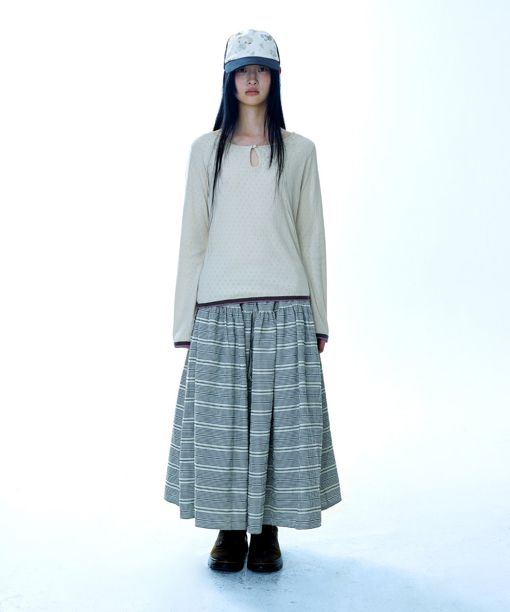 Coyseio - Wide Shirring Skirt (Navy) product image 13 | TRAB K-Fashion Australia