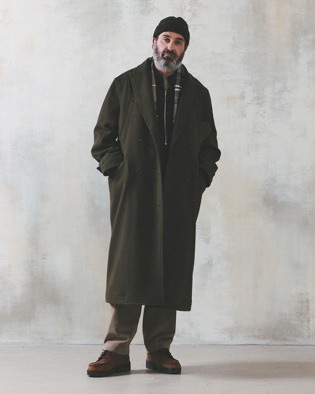 Eastlogue - Chester Field Coat (D.olive Wool) product image 1 | TRAB K-Fashion Australia