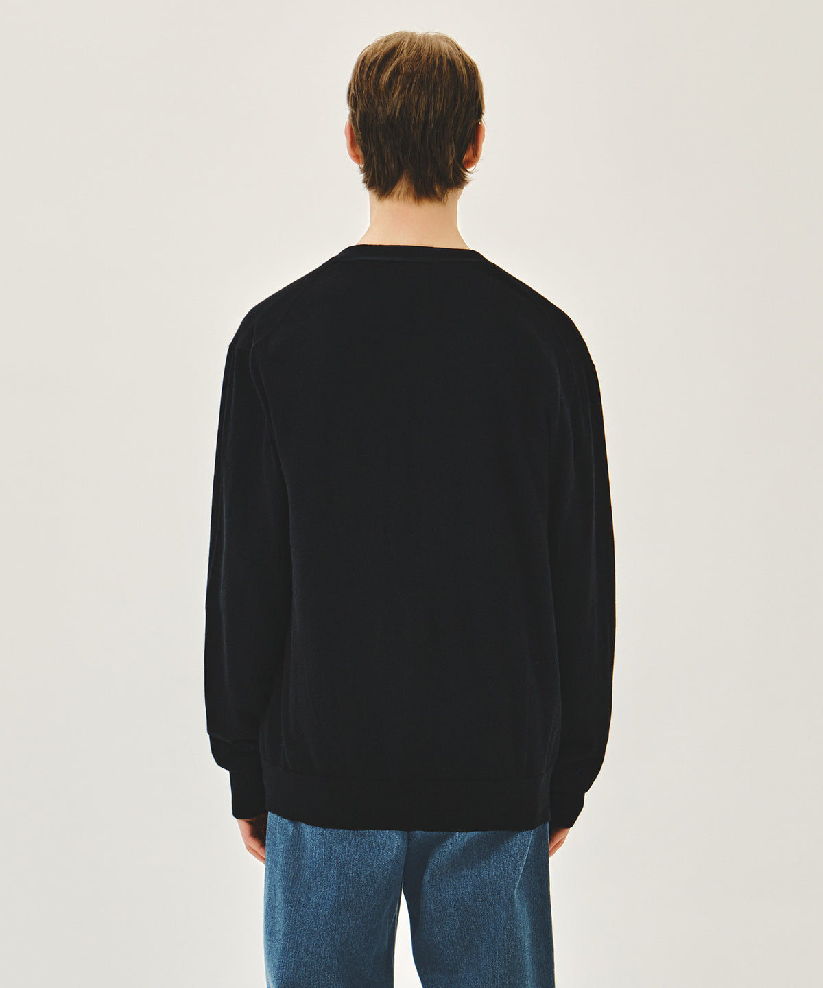 Marithe & Francois Girbaud - Small Classic Logo V-neck Knit Cardigan (Black) product image 3 | TRAB K-Fashion Australia